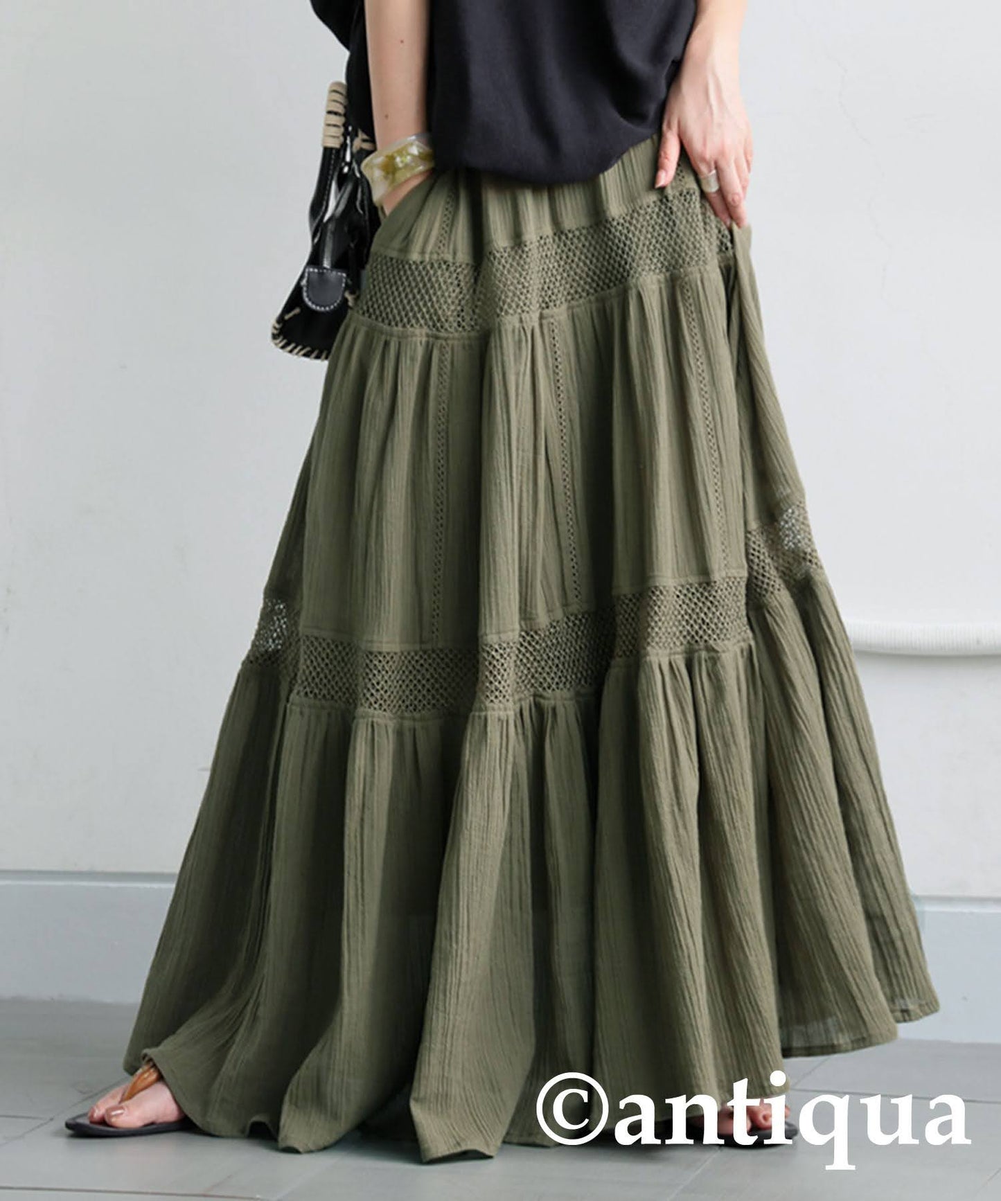 Ladies Lace Tiered Skirt