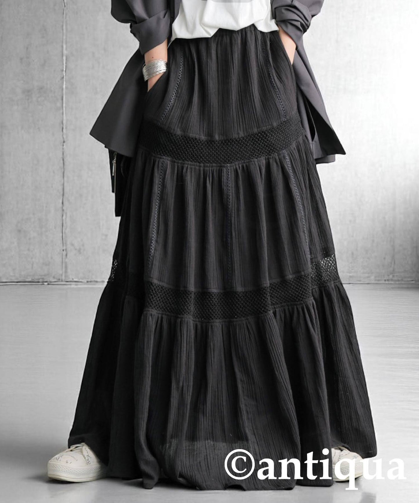 Ladies Lace Tiered Skirt