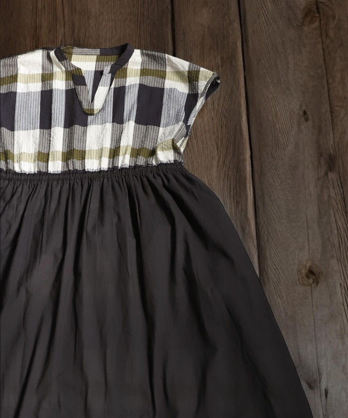 Ladies Indian Cotton Check Dress