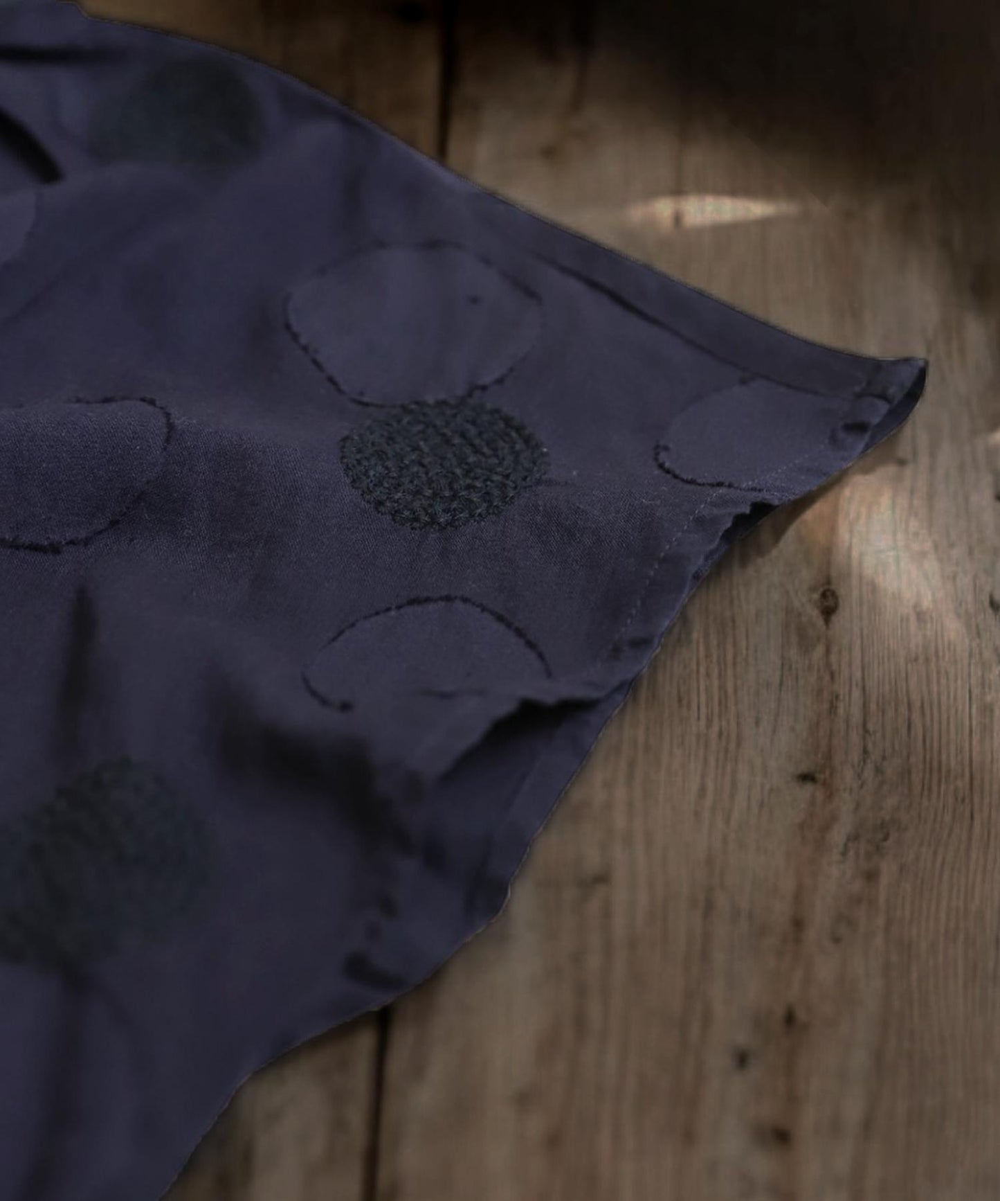 Ladies Indian Cotton Dots Embroidery Shirt