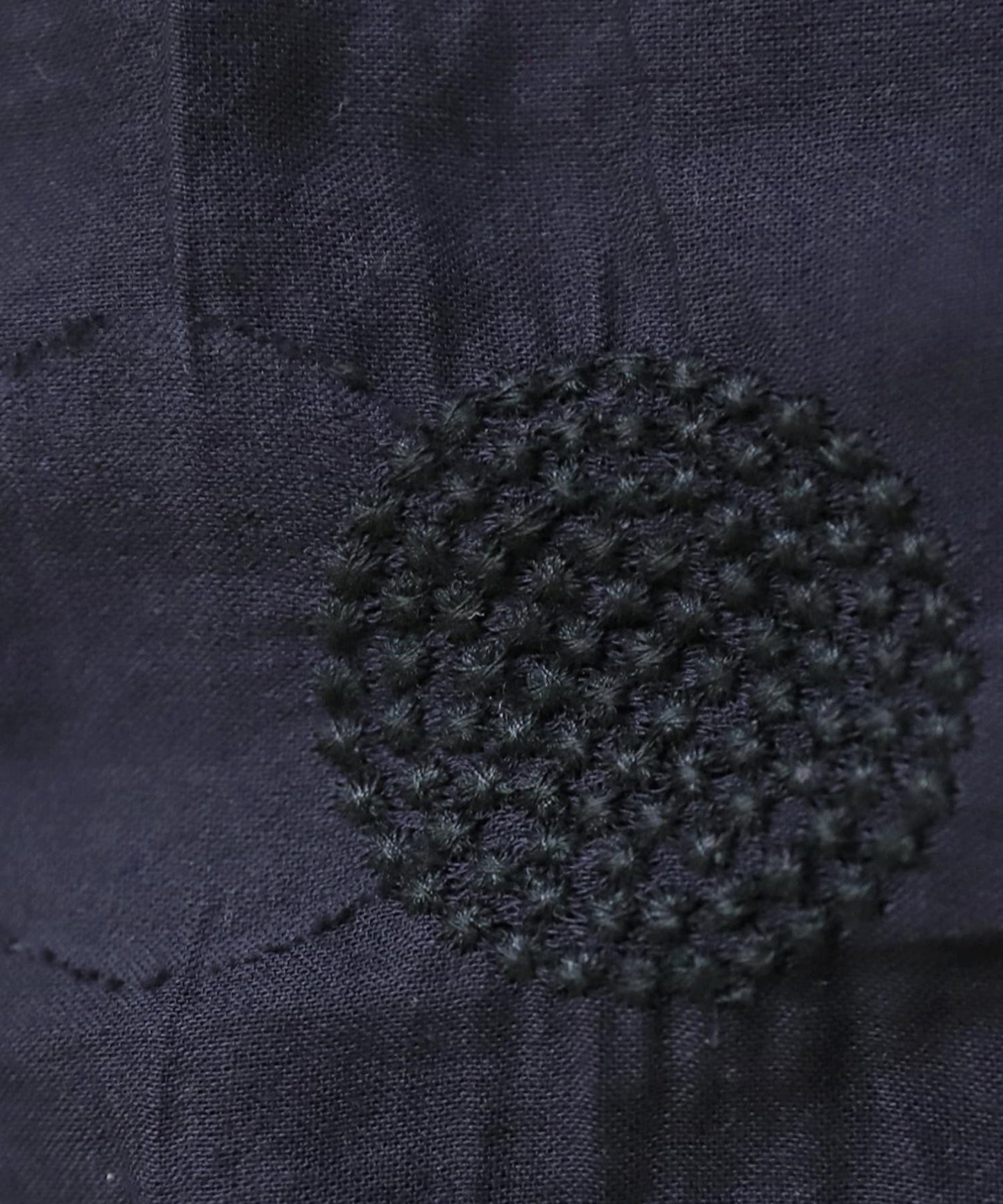 Ladies Indian Cotton Dots Embroidery Shirt