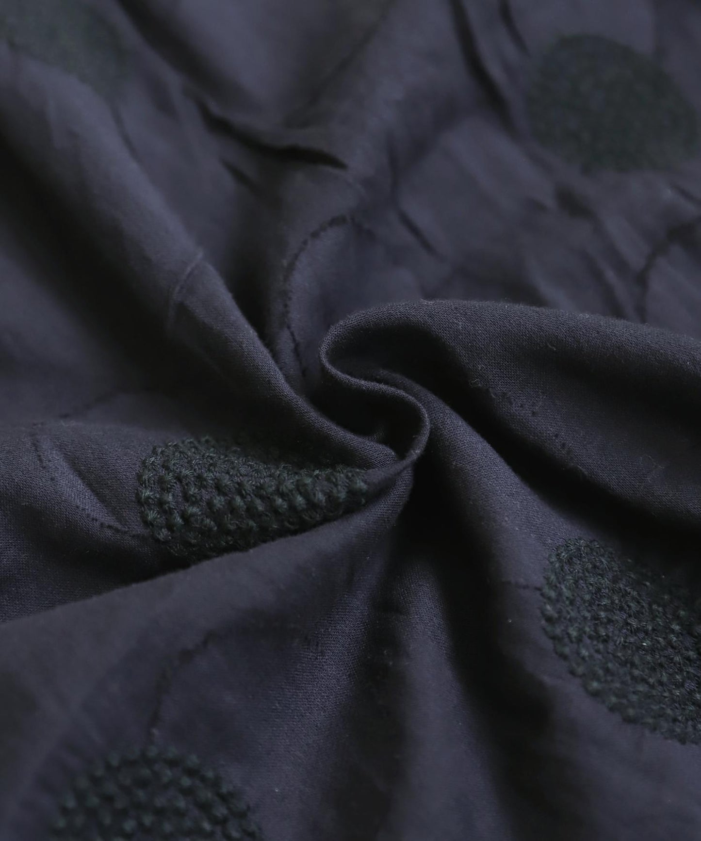 Ladies Indian Cotton Dots Embroidery Shirt