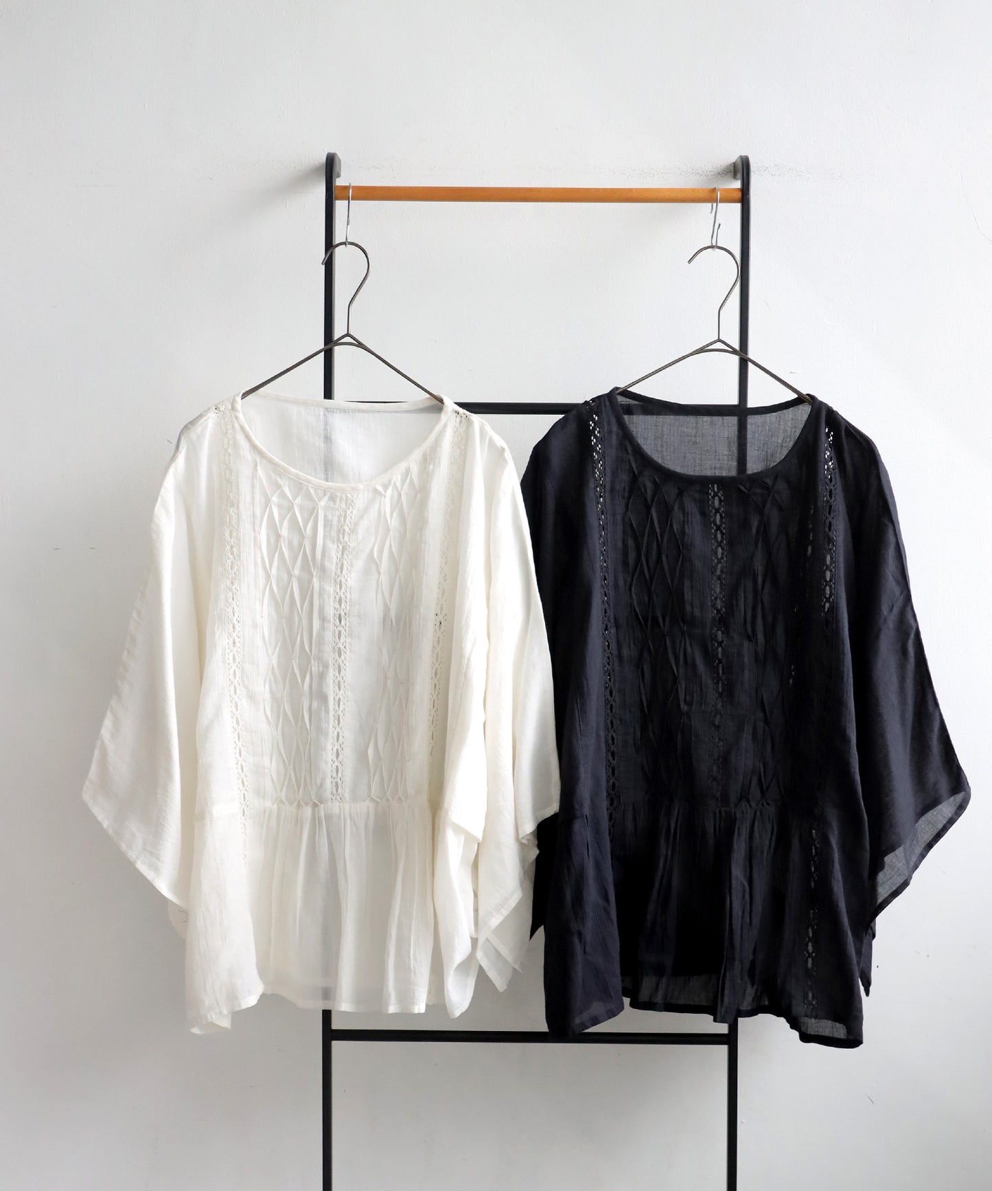 Ladies Sheer Smocking Blouse