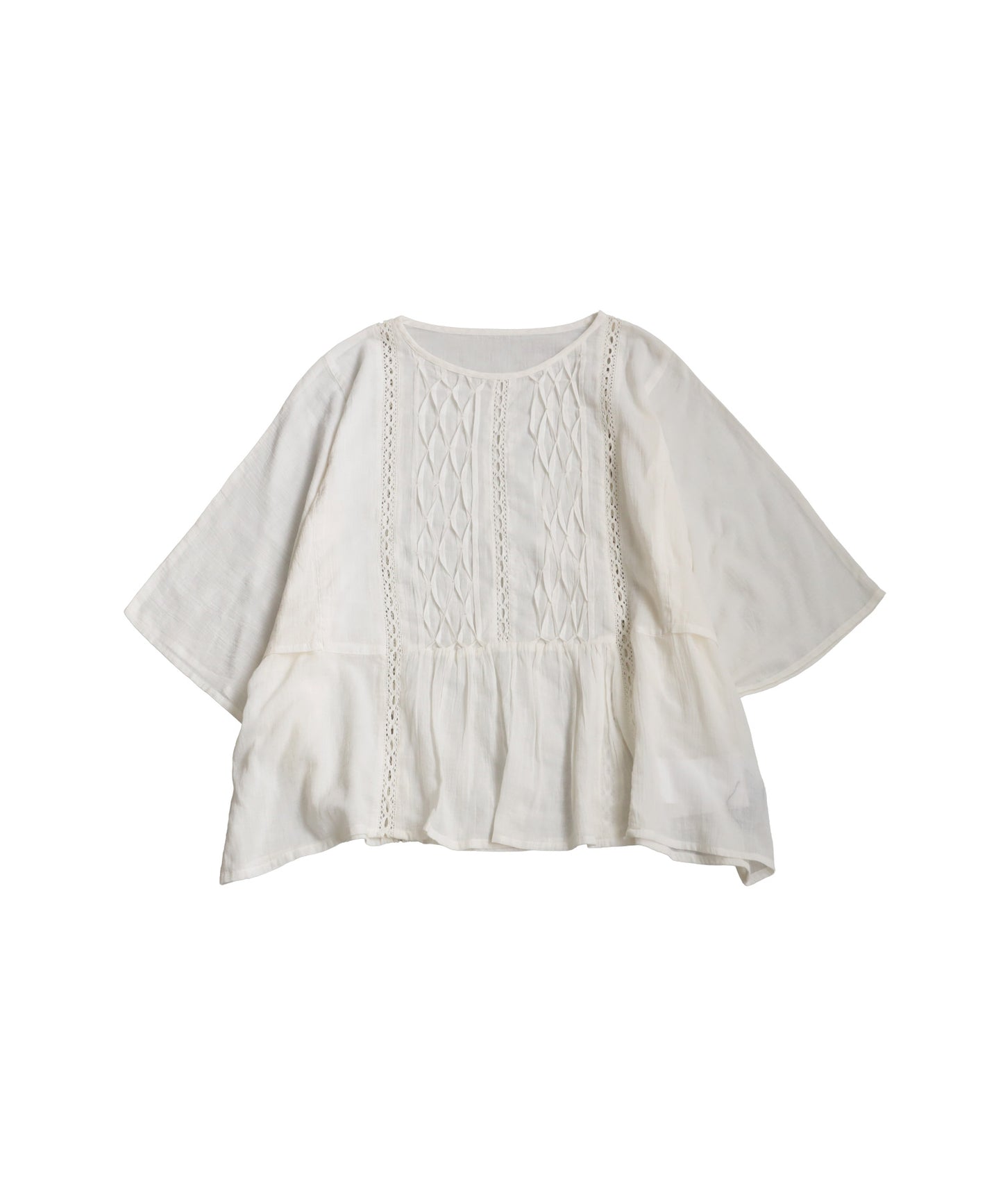 Ladies Sheer Smocking Blouse