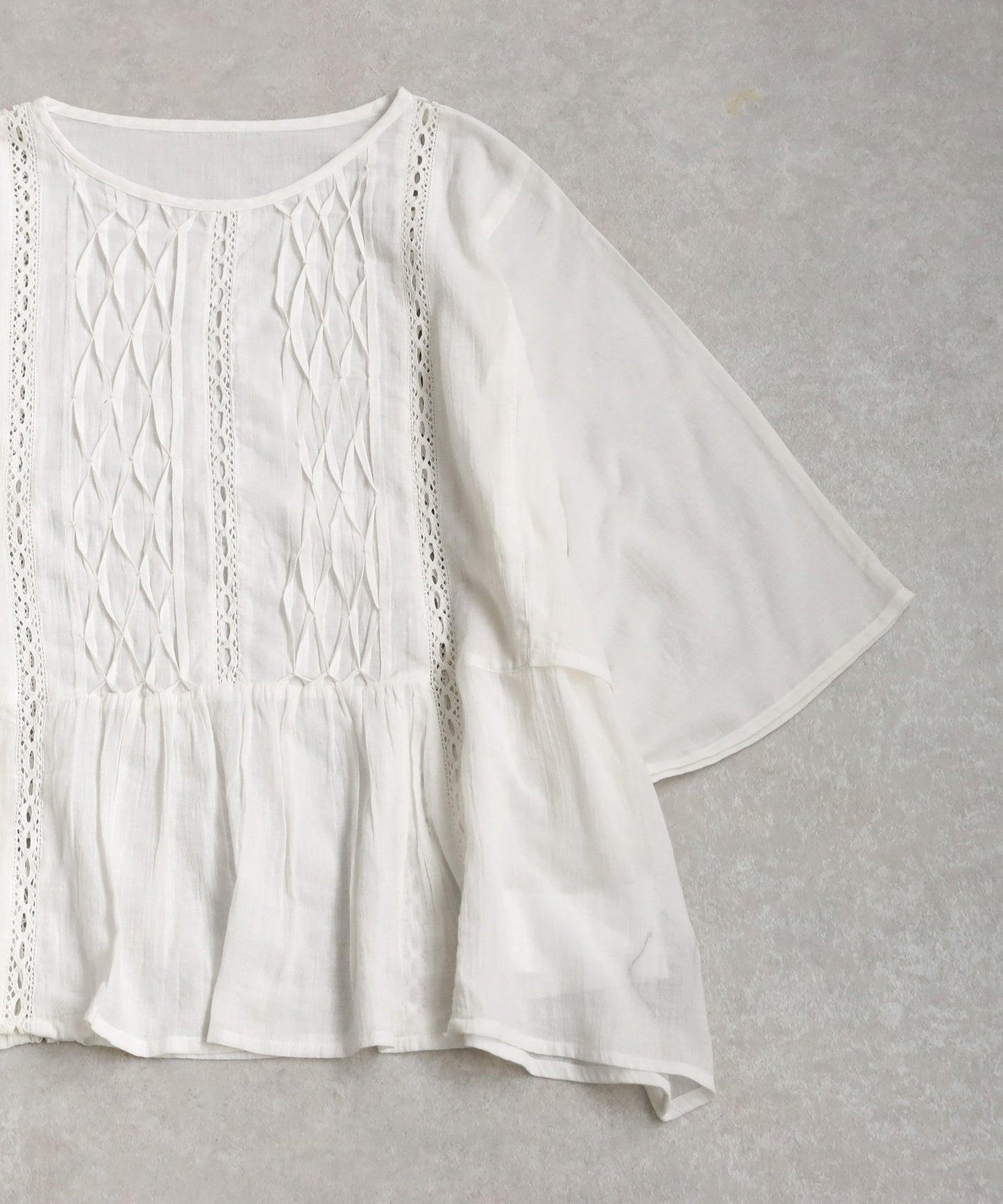 Ladies Sheer Smocking Blouse