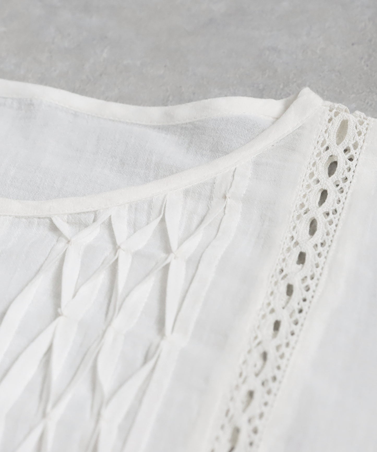 Ladies Sheer Smocking Blouse