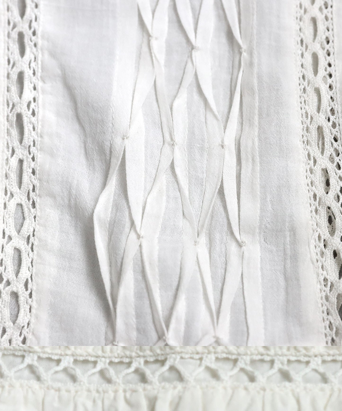 Ladies Sheer Smocking Blouse