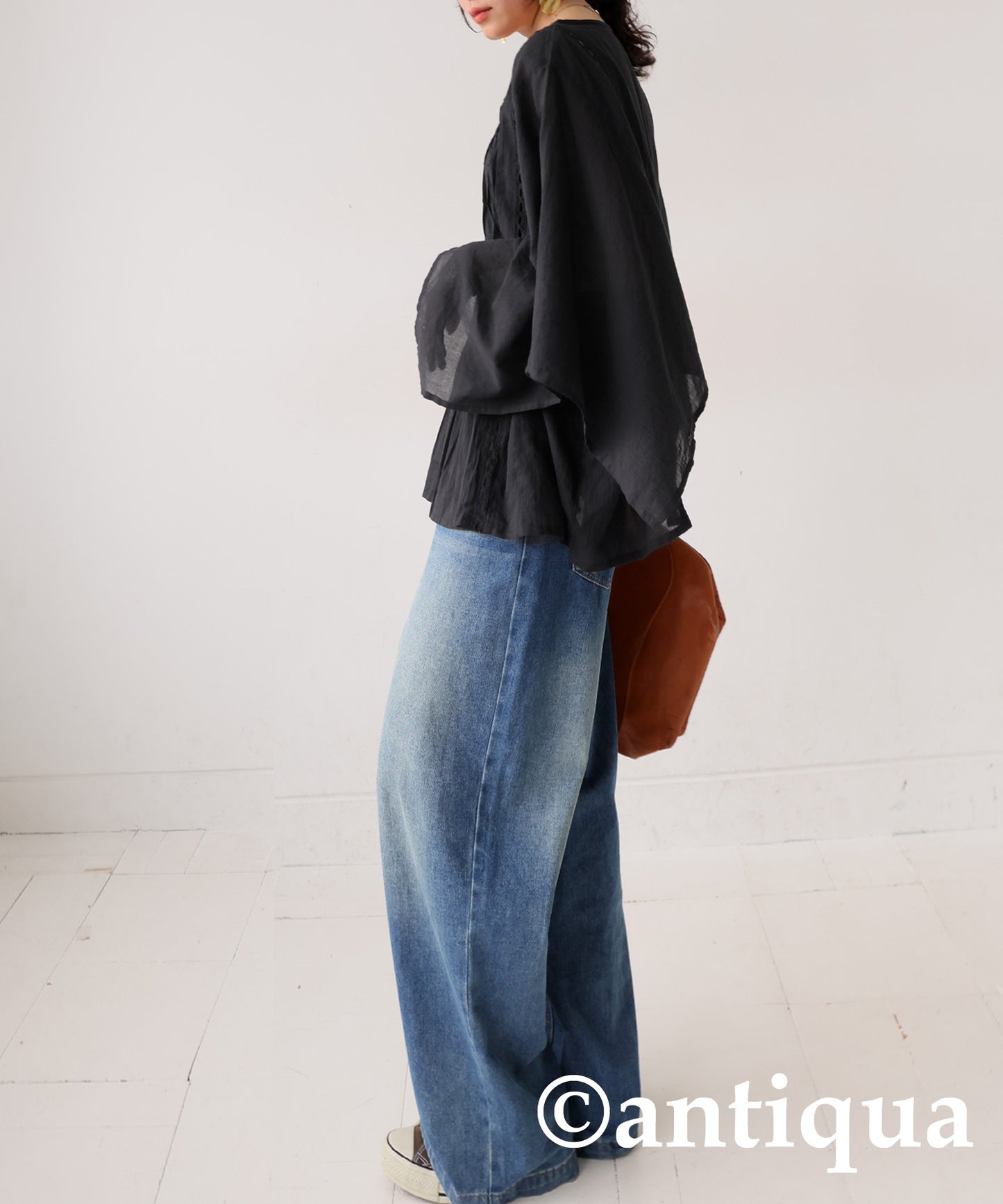 Ladies Sheer Smocking Blouse