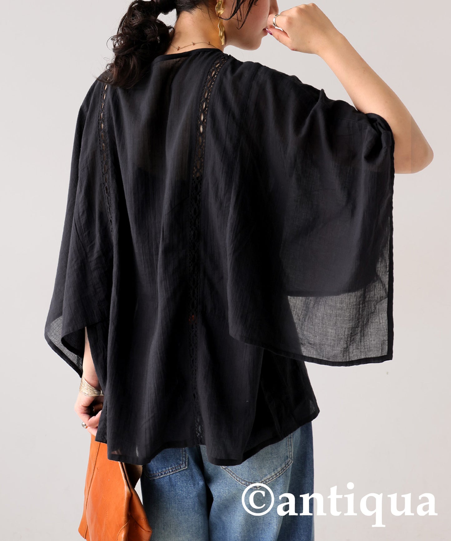 Ladies Sheer Smocking Blouse