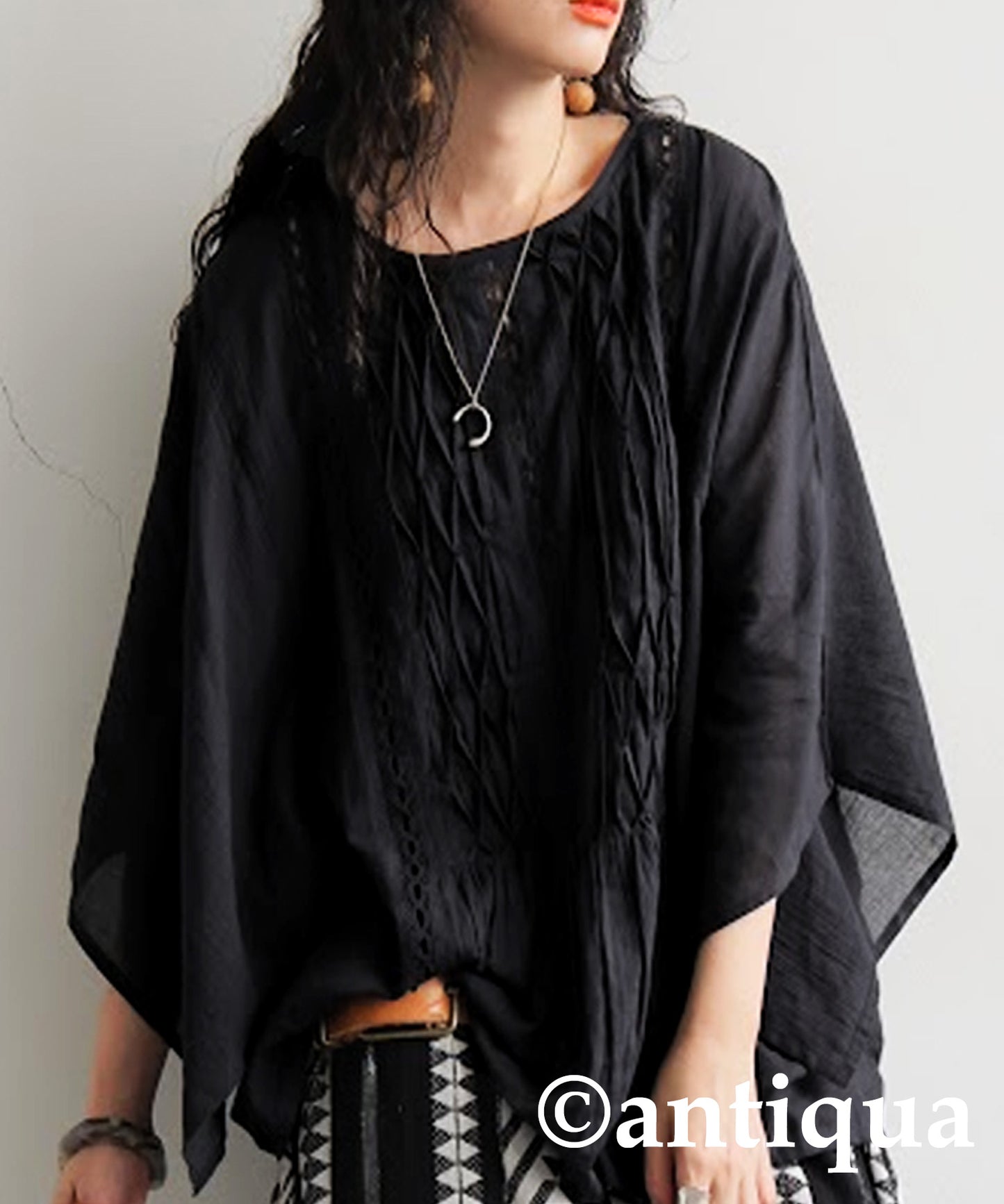 Ladies Sheer Smocking Blouse