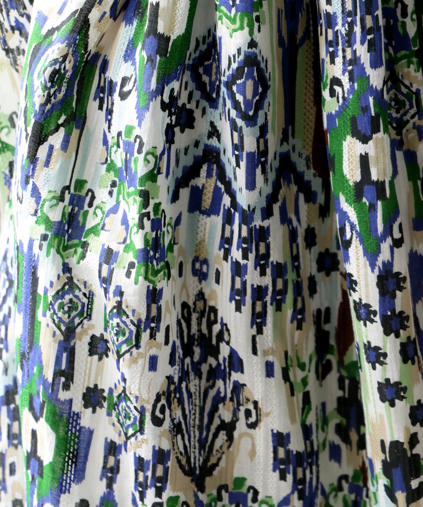 Ladies All-Over Print Tuck Wide Pants