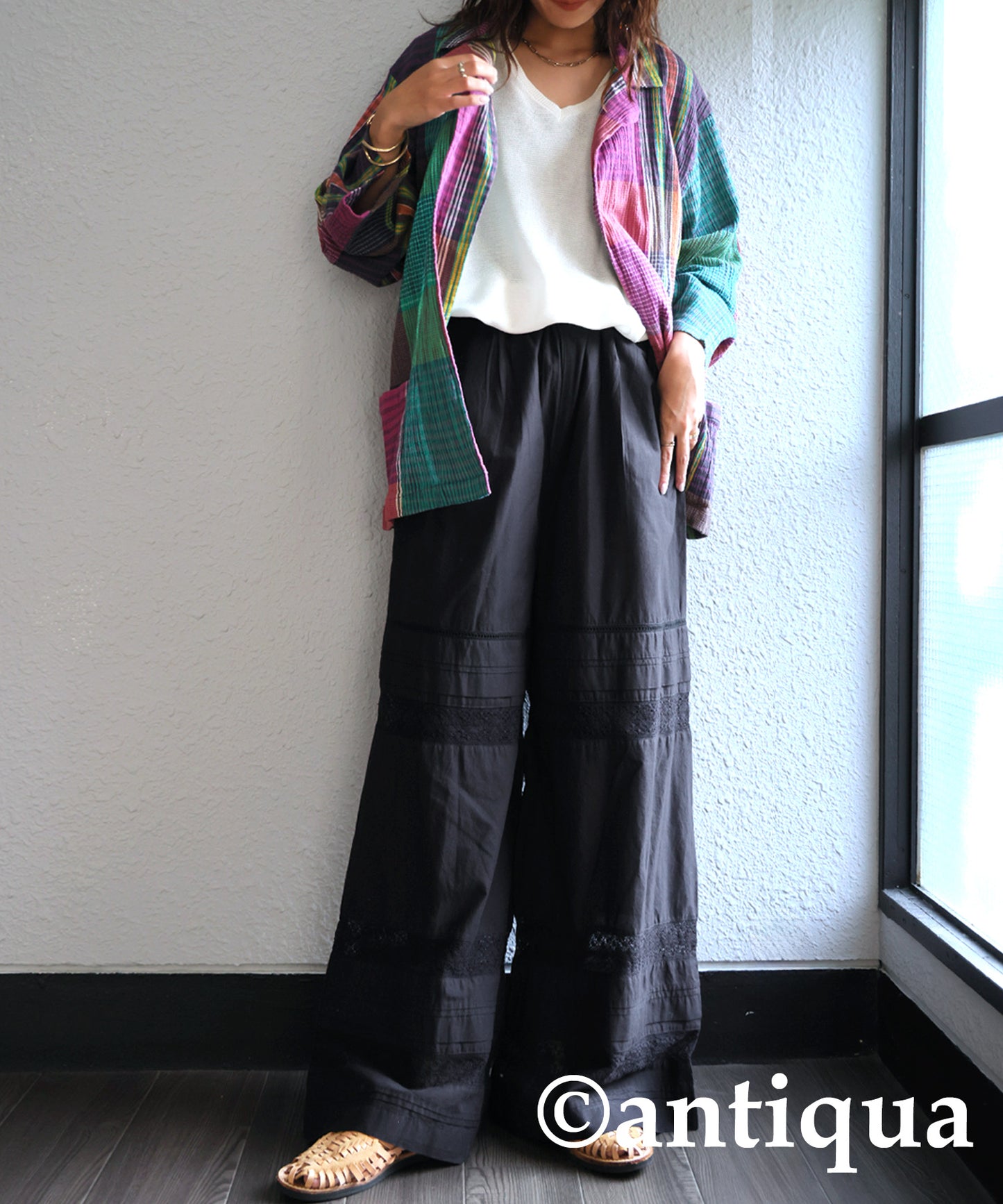 Ladies Indian Cotton Lace Pants