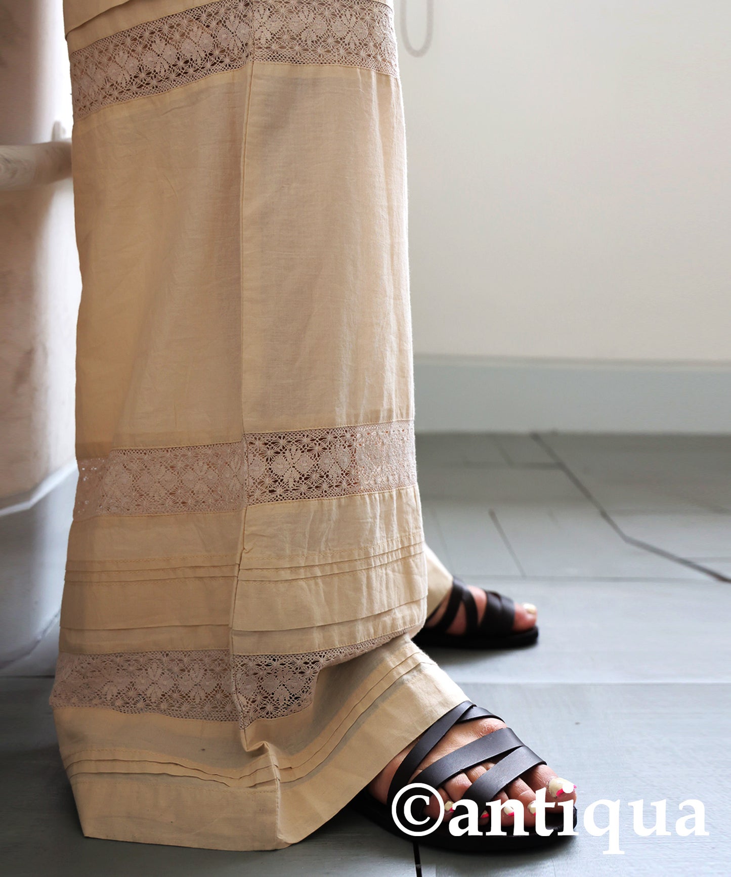 Ladies Indian Cotton Lace Pants