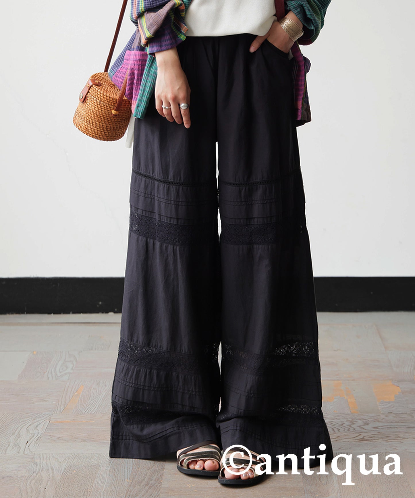 Ladies Indian Cotton Lace Pants