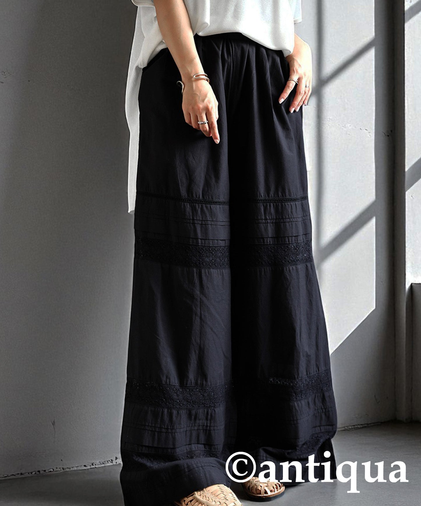 Ladies Indian Cotton Lace Pants