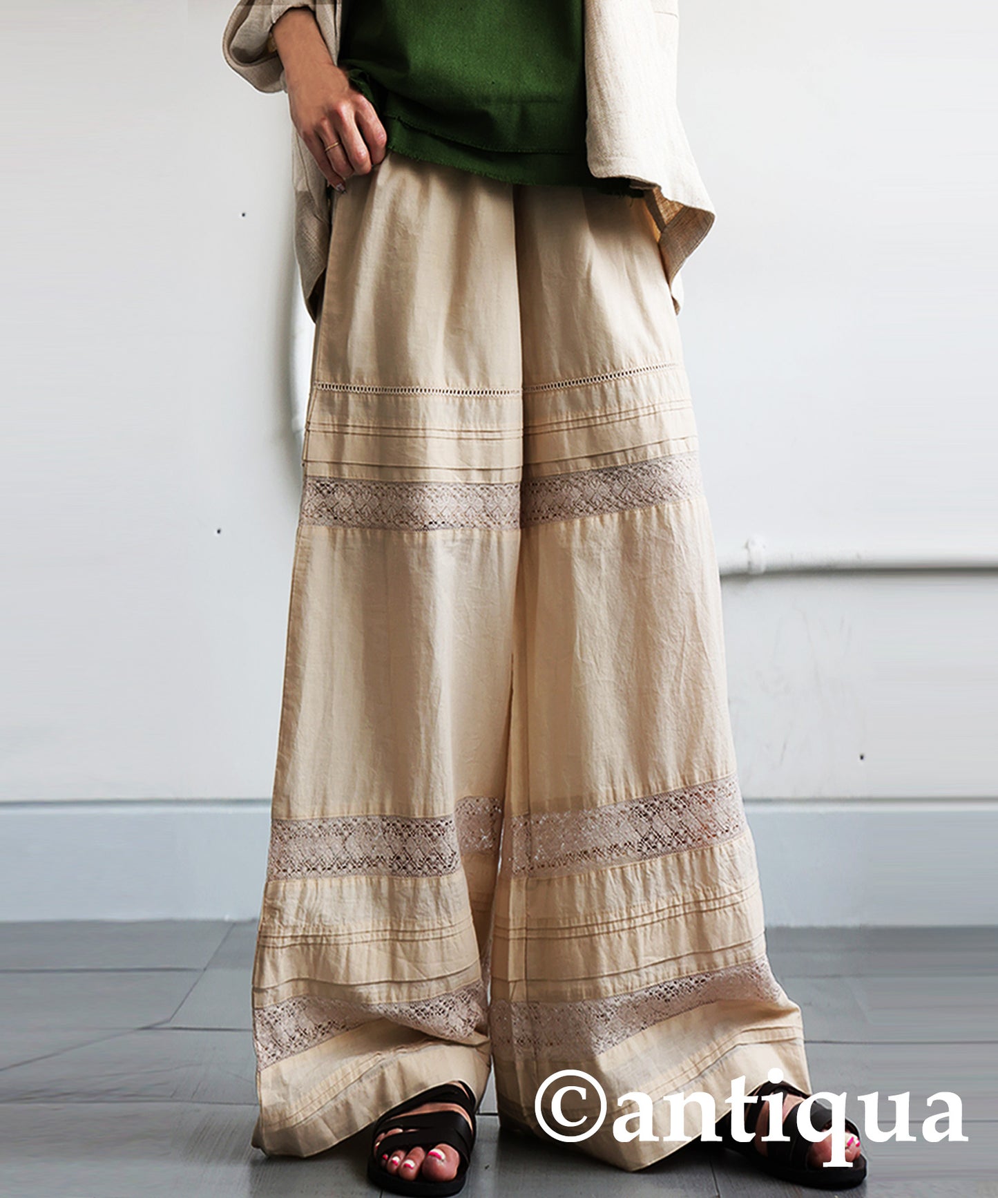 Ladies Indian Cotton Lace Pants