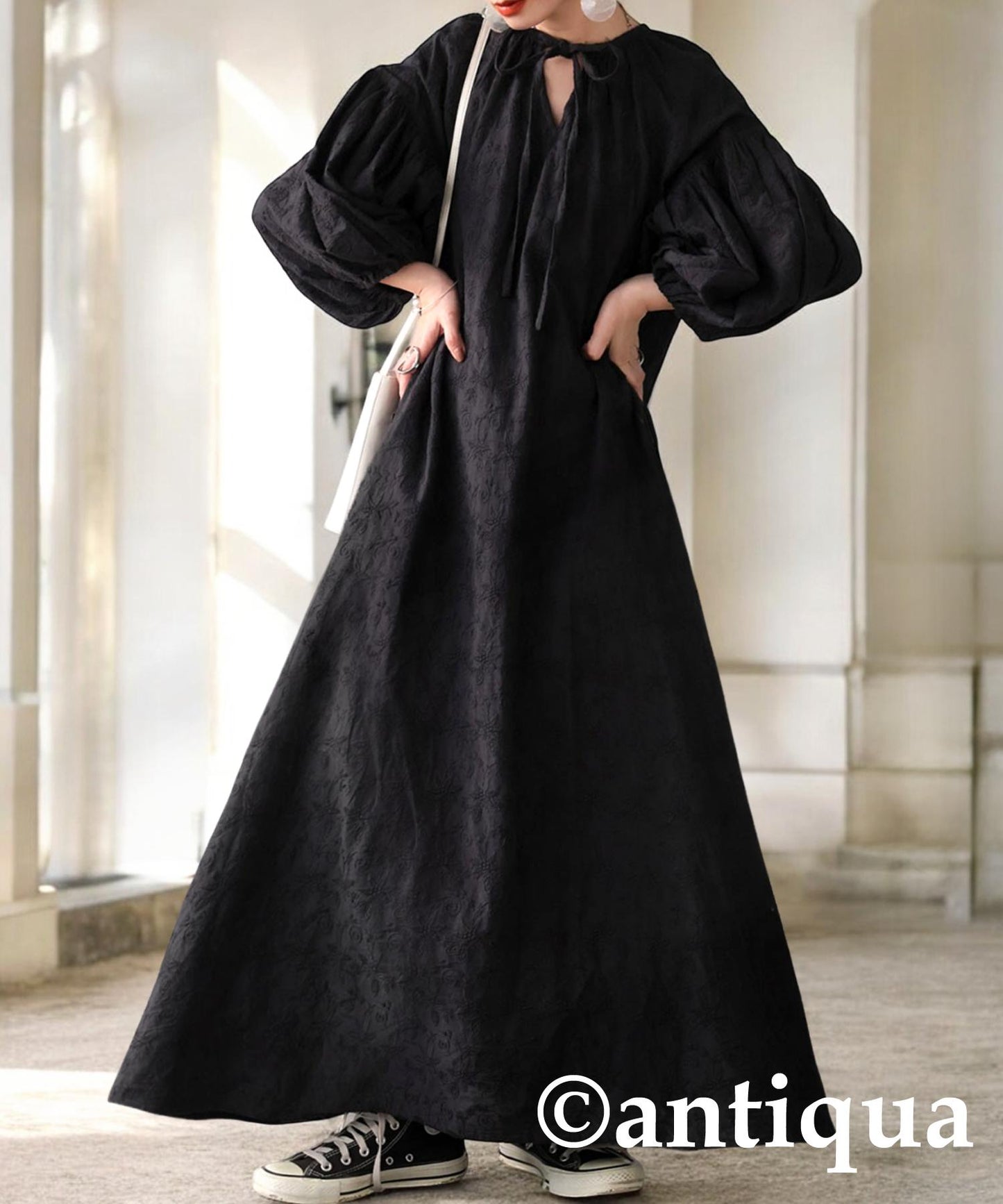 2-Way Embroidery Dress Ladies