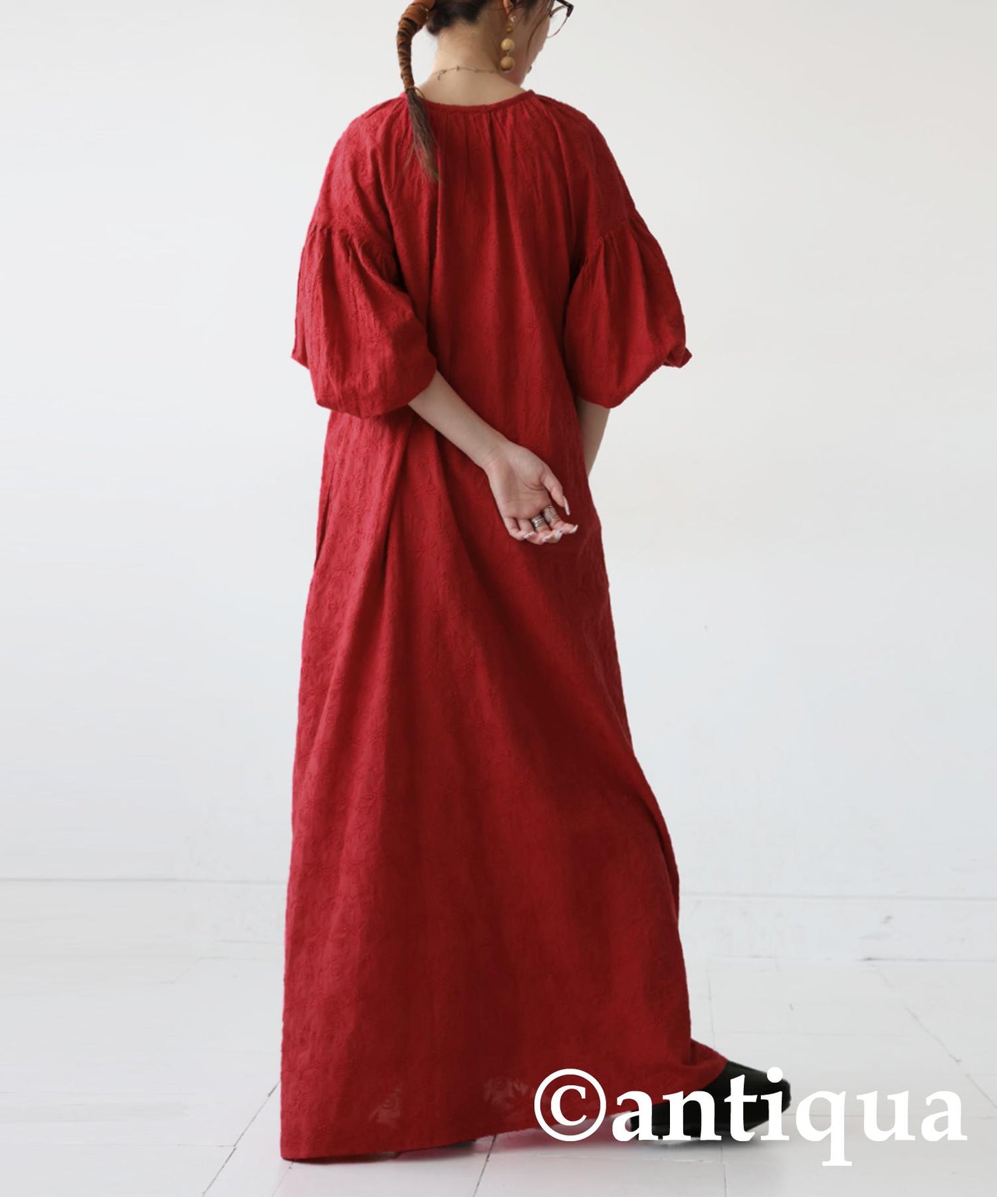 2-Way Embroidery Dress Ladies