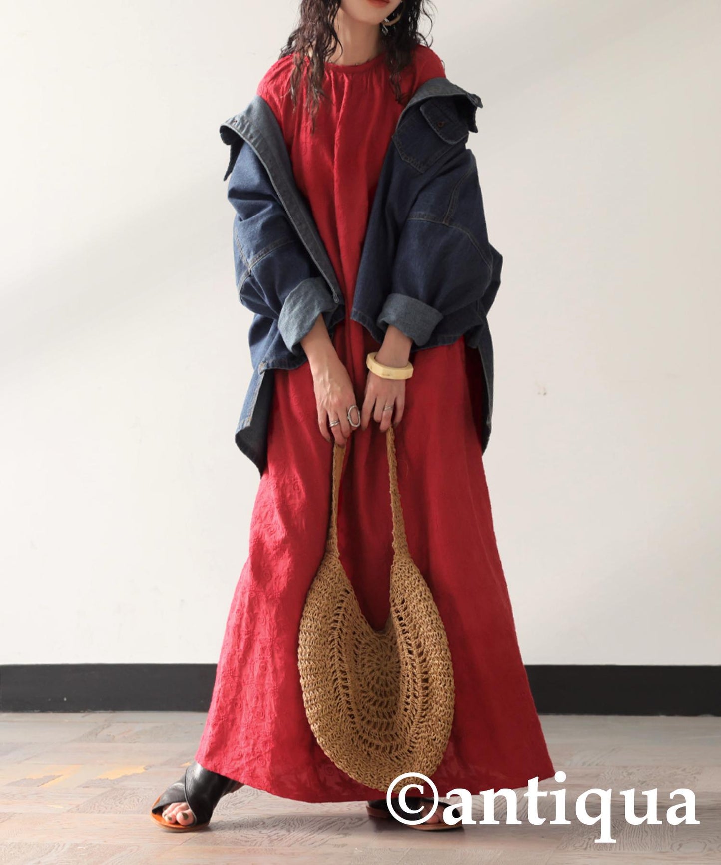 2-Way Embroidery Dress Ladies