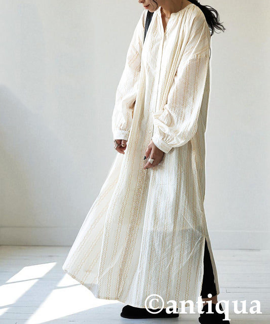 Jacquard Embroidered Dress Ladies