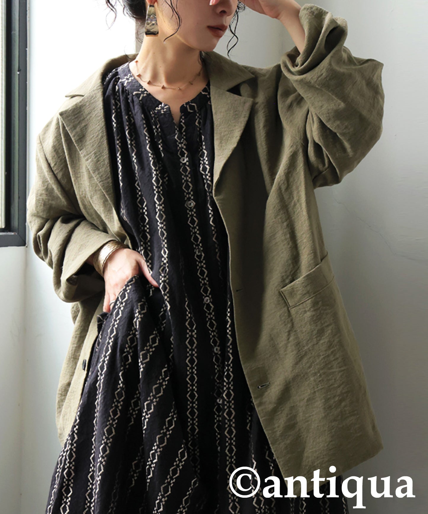 Jacquard Embroidered Dress Ladies