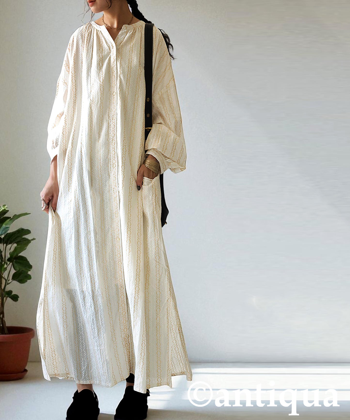 Jacquard Embroidered Dress Ladies