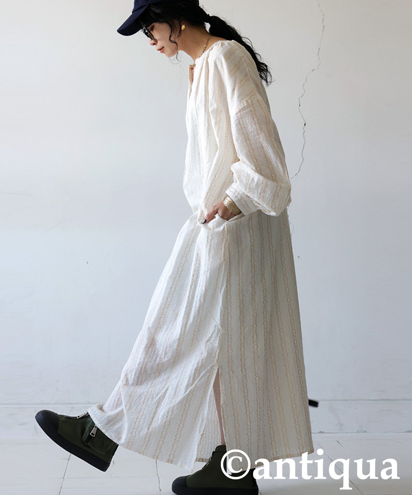 Jacquard Embroidered Dress Ladies