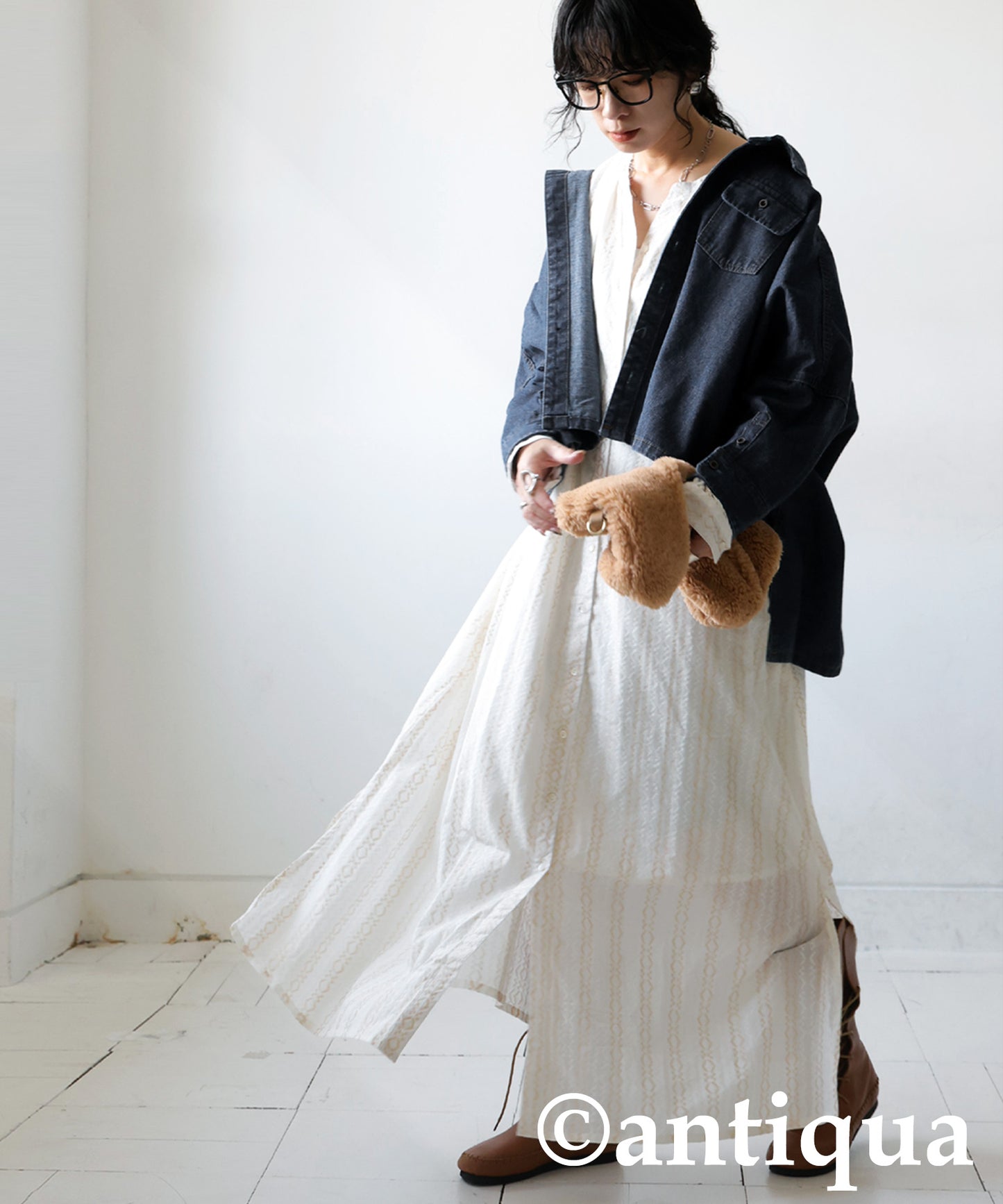 Jacquard Embroidered Dress Ladies