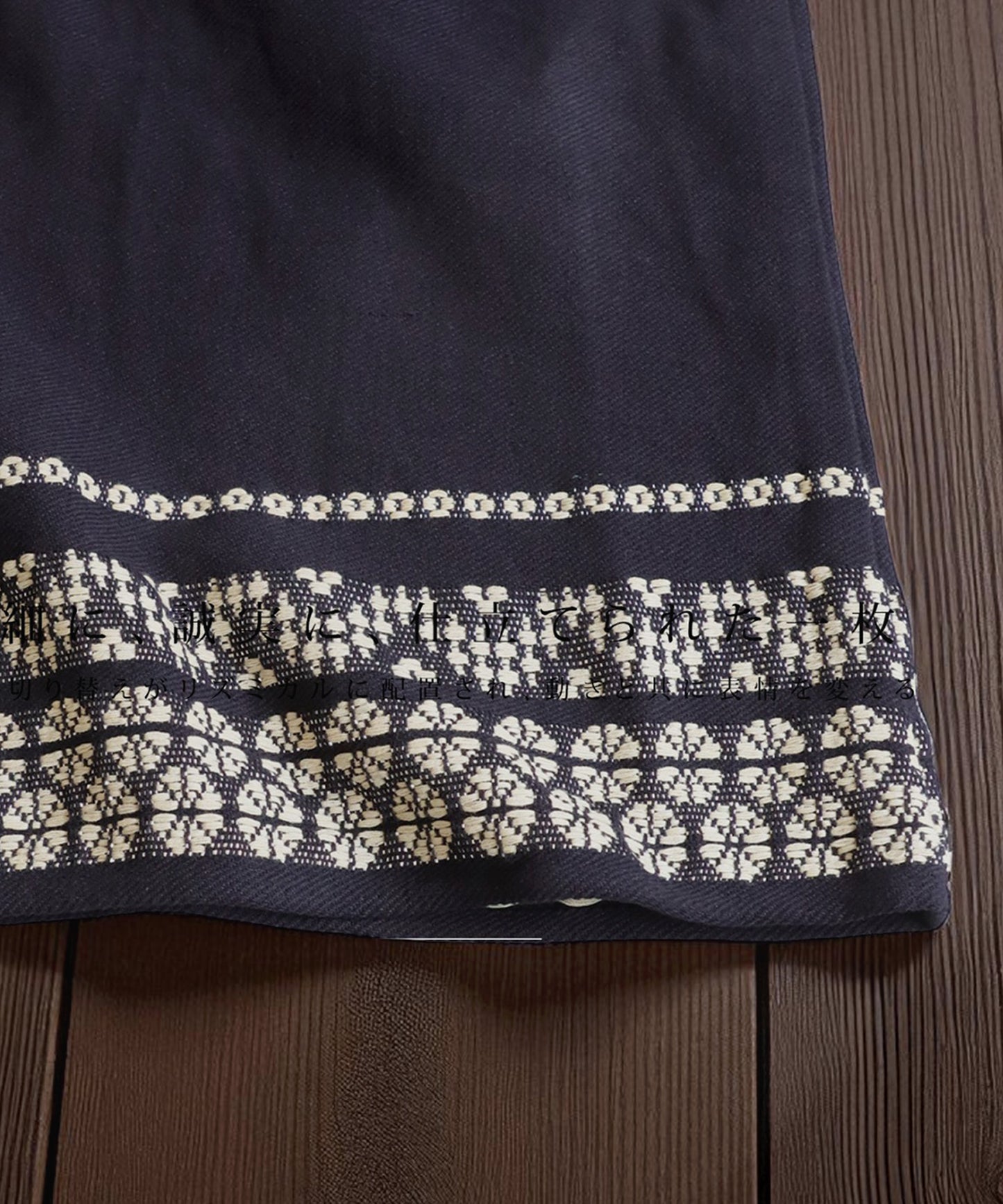 Floral Embroidered Wide-Leg Pants Ladies