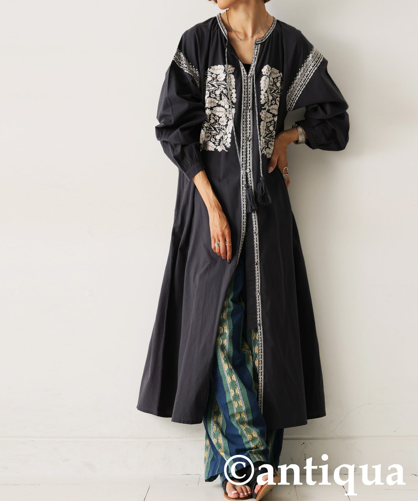 Block Print Wide Pants Ladies