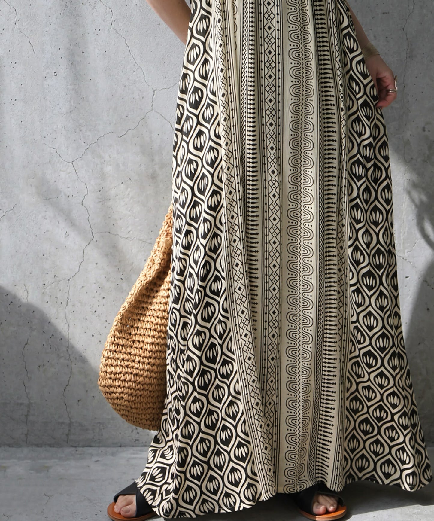 Geometric Pattern Camisole Dress Ladies