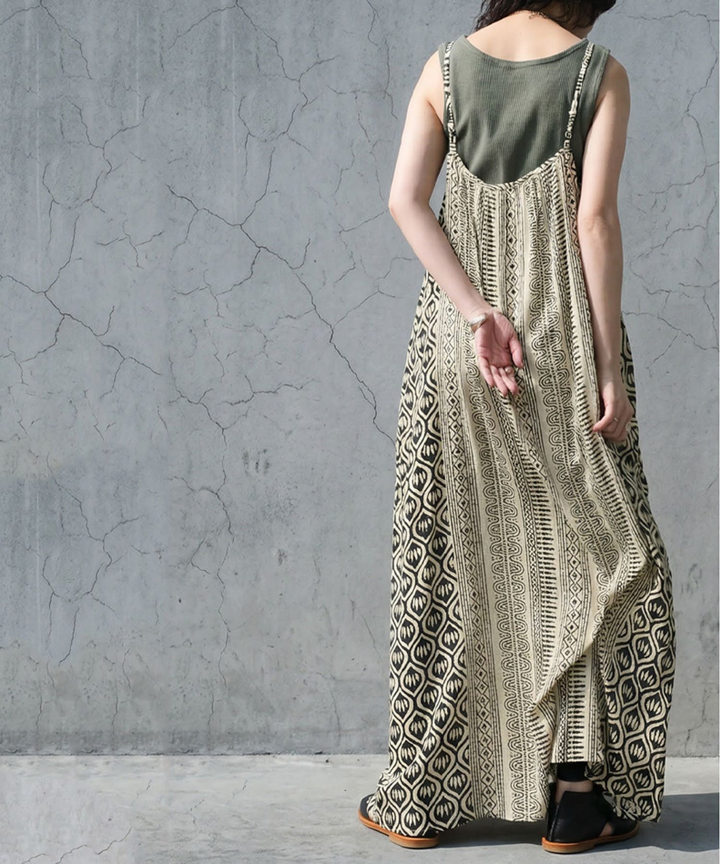 Geometric Pattern Camisole Dress Ladies