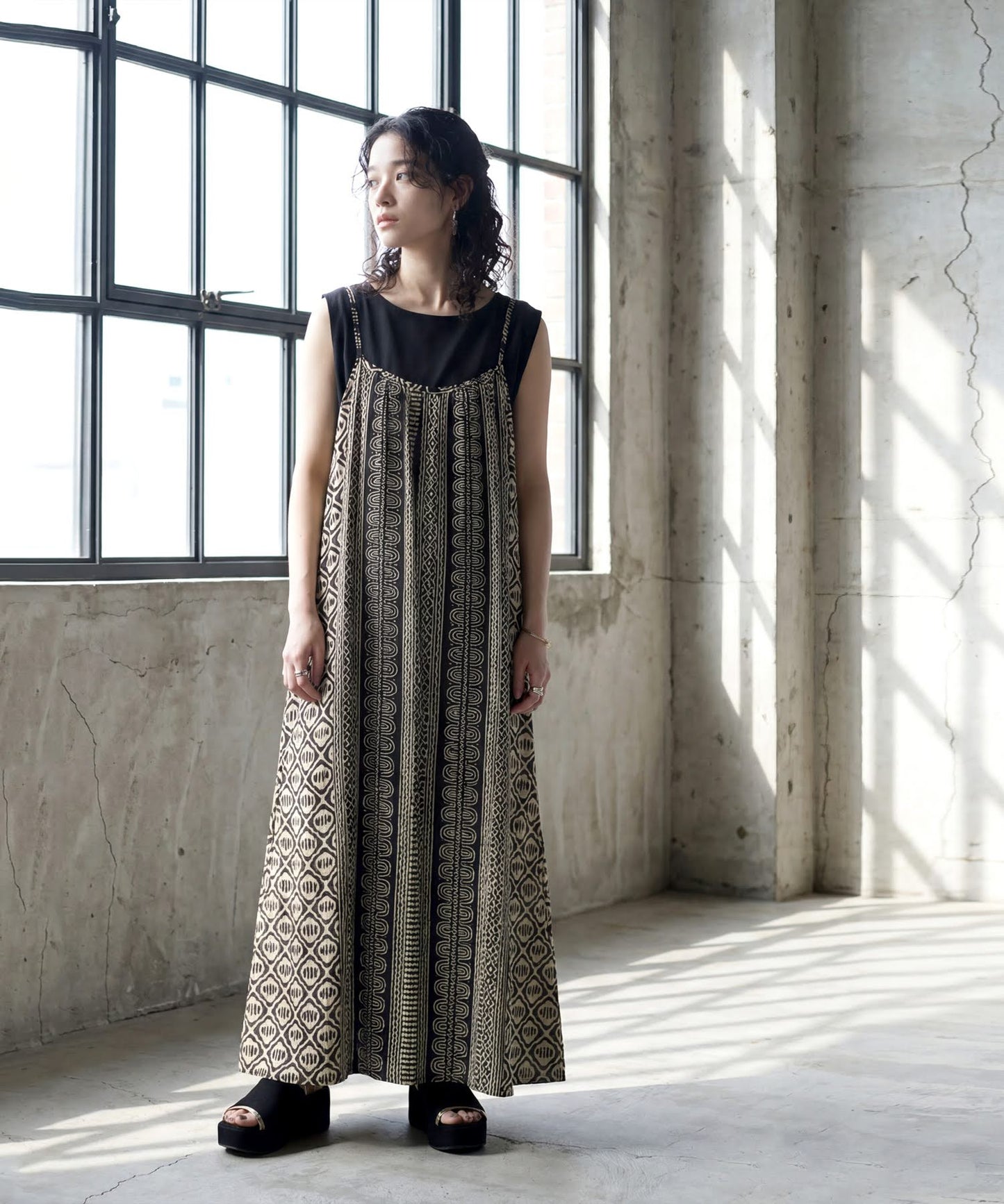 Geometric Pattern Camisole Dress Ladies