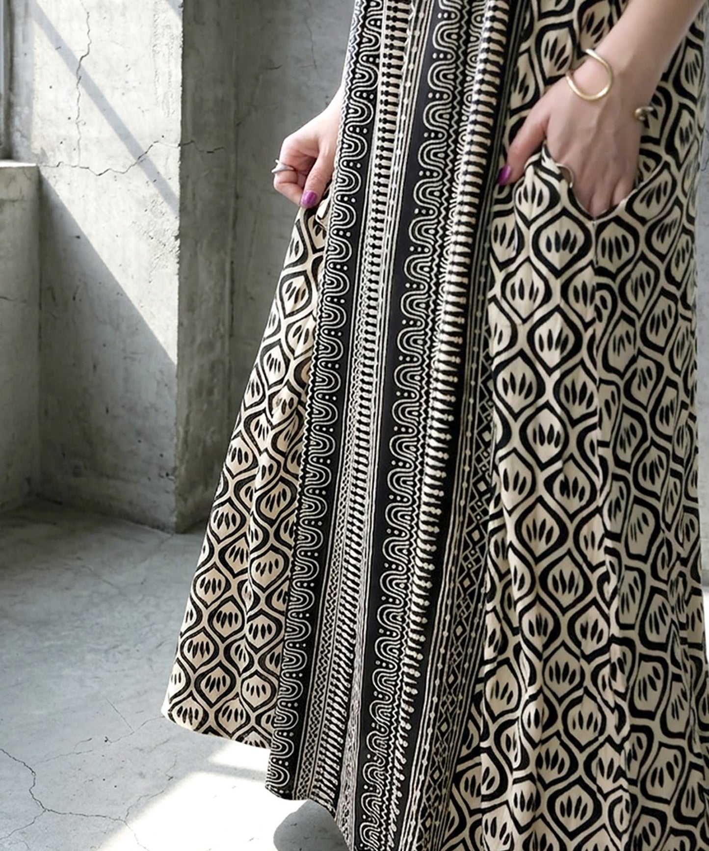 Geometric Pattern Camisole Dress Ladies