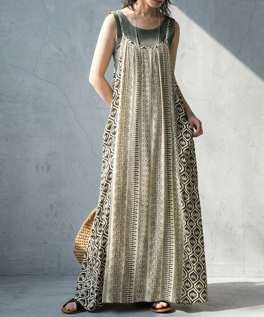 Geometric Pattern Camisole Dress Ladies