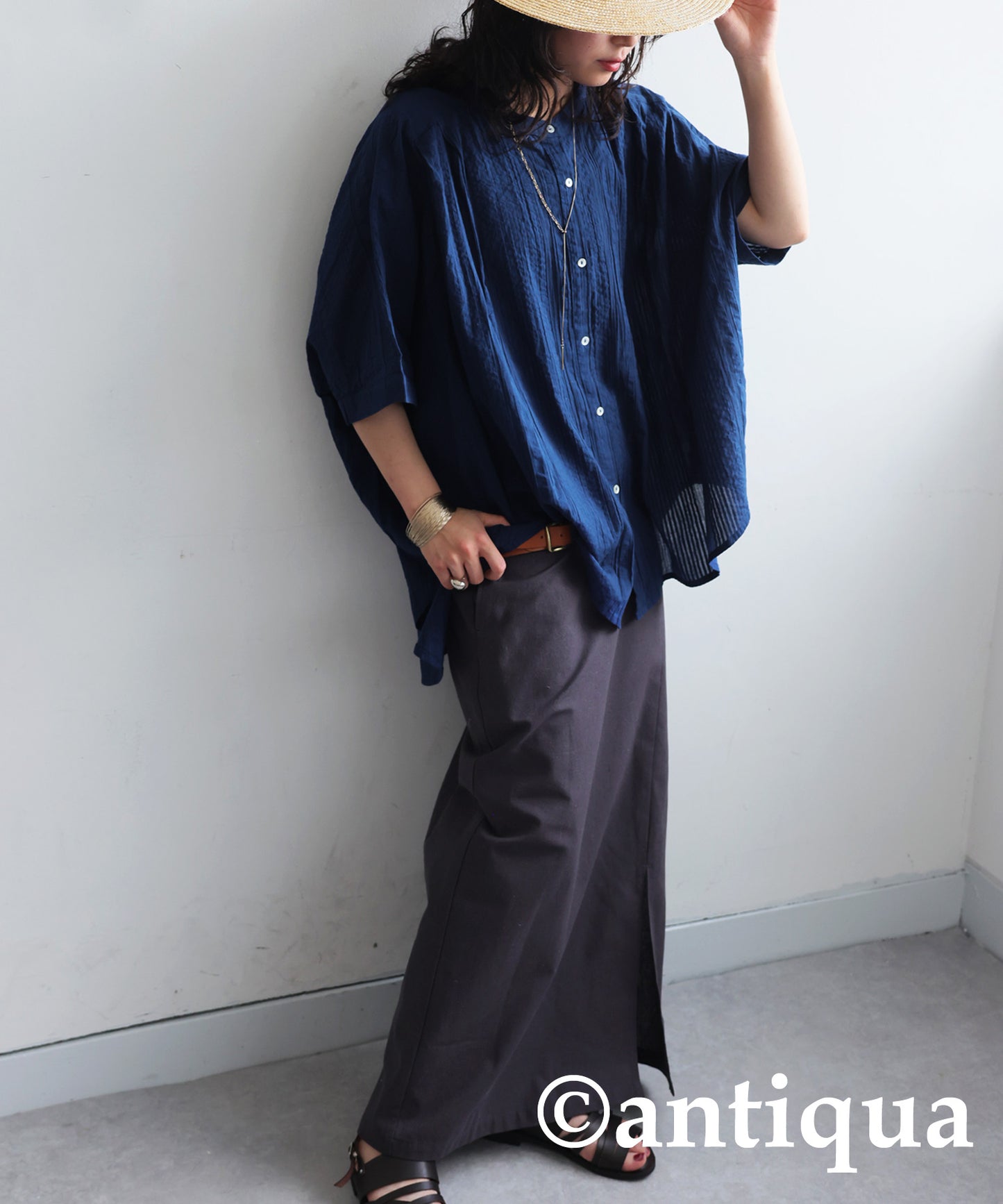 Ladies Indian Cotton Seersucker Shirt