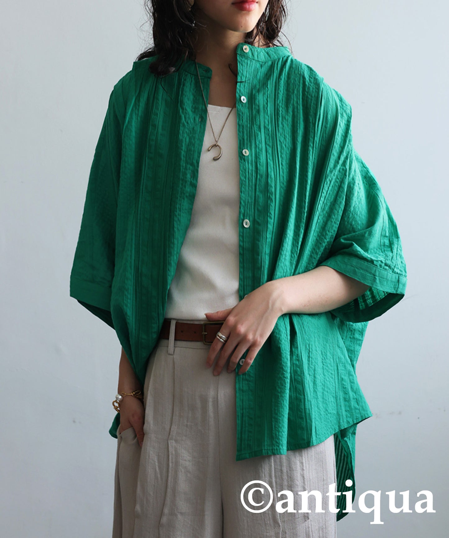 Ladies Indian Cotton Seersucker Shirt