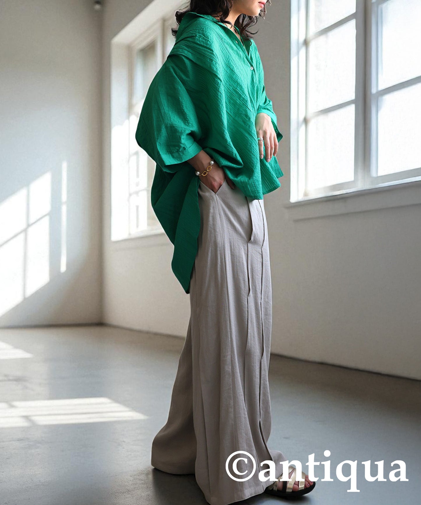 Ladies Indian Cotton Seersucker Shirt