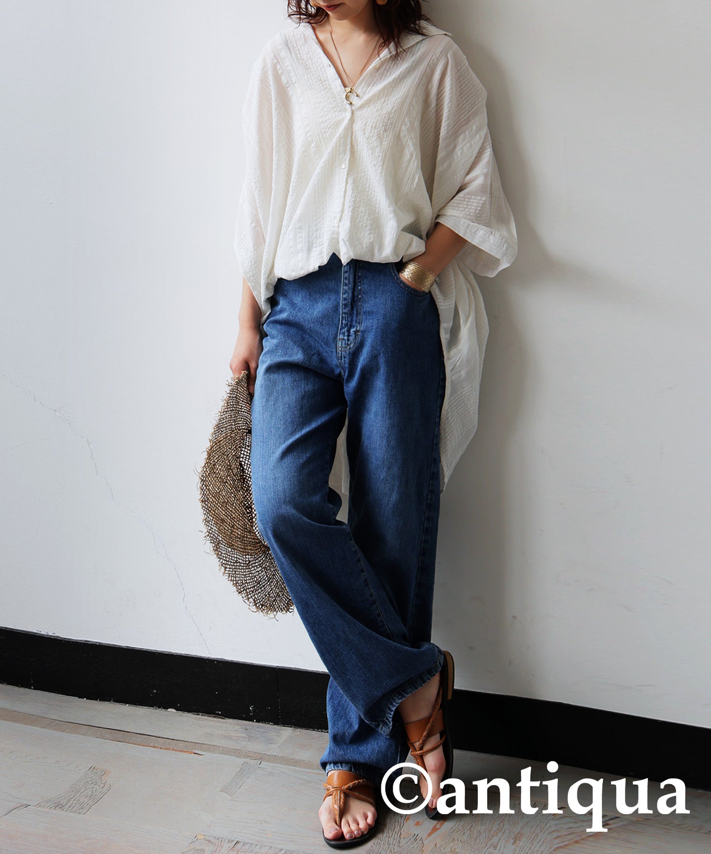 Ladies Indian Cotton Seersucker Shirt