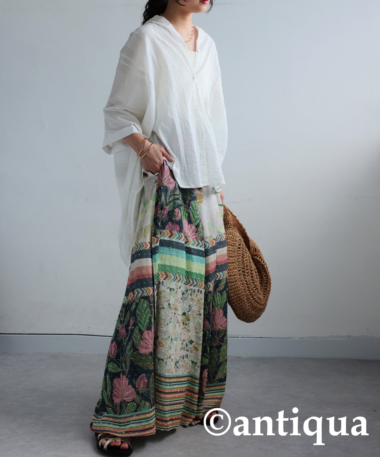 Ladies Indian Cotton Seersucker Shirt
