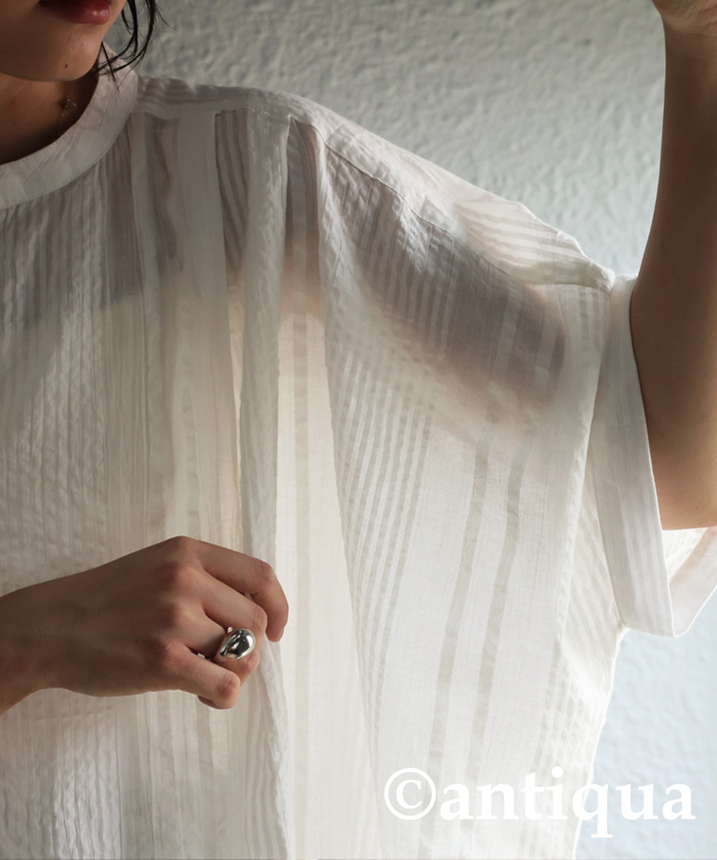 Ladies Indian Cotton Seersucker Shirt