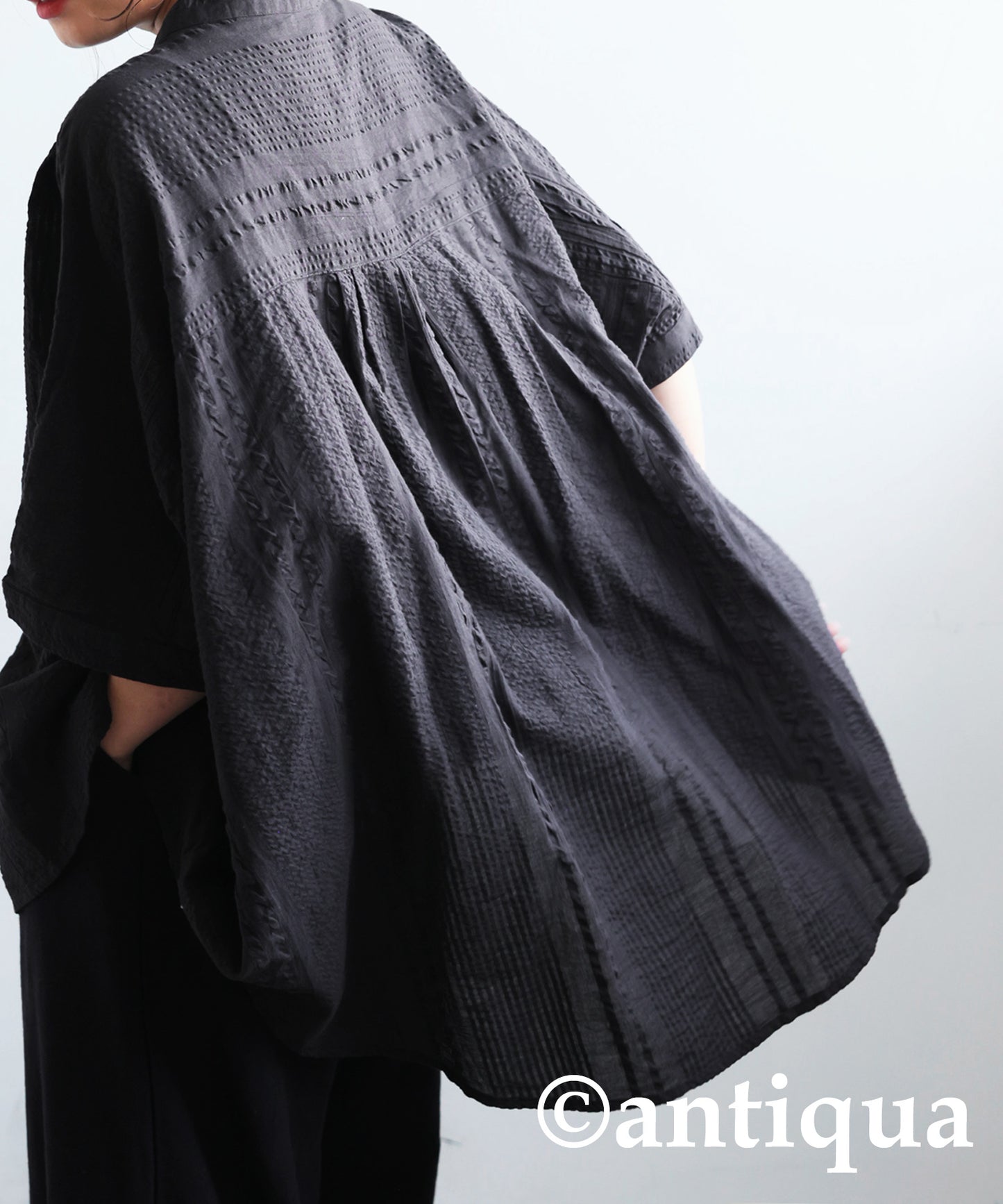 Ladies Indian Cotton Seersucker Shirt
