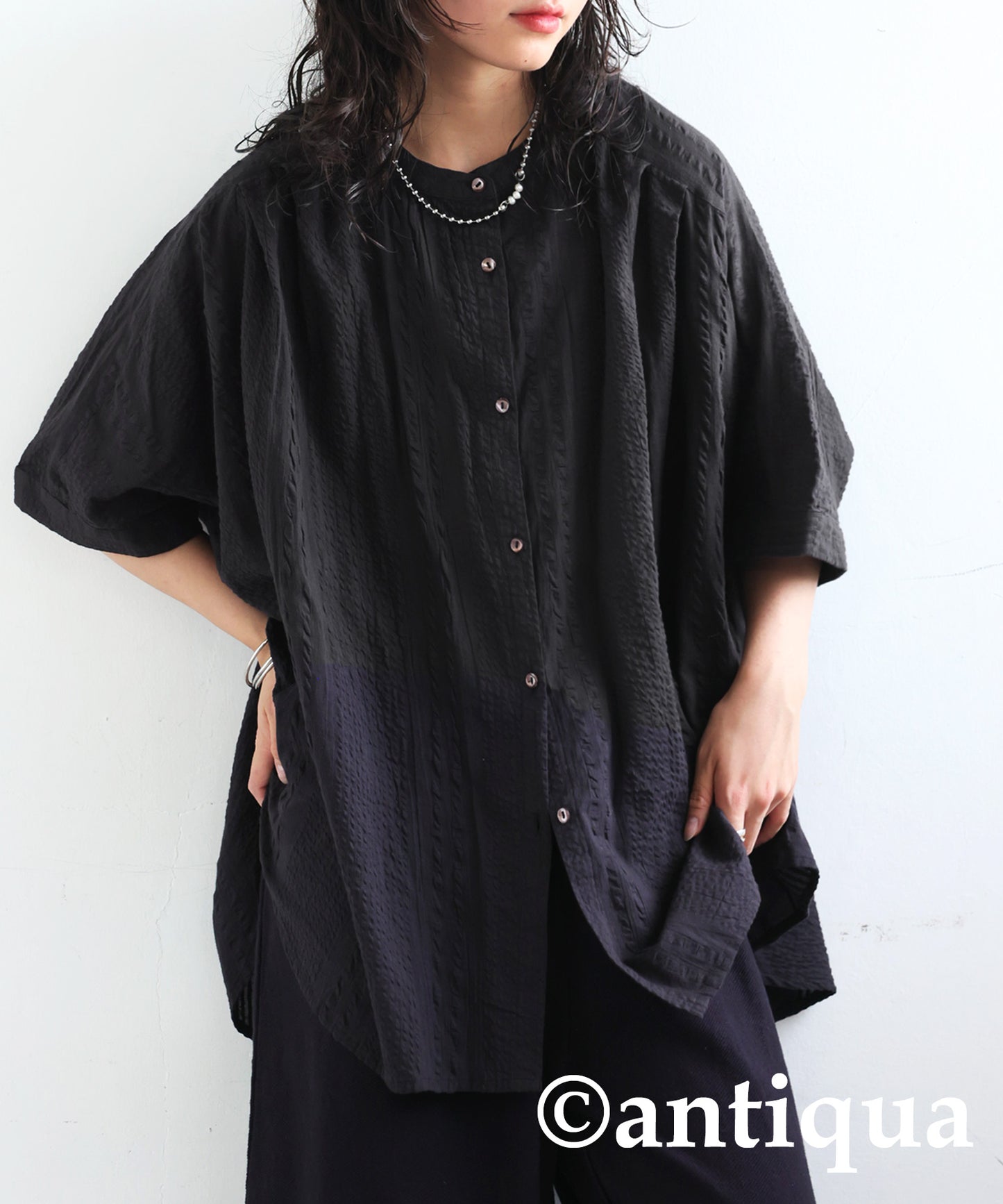 Ladies Indian Cotton Seersucker Shirt