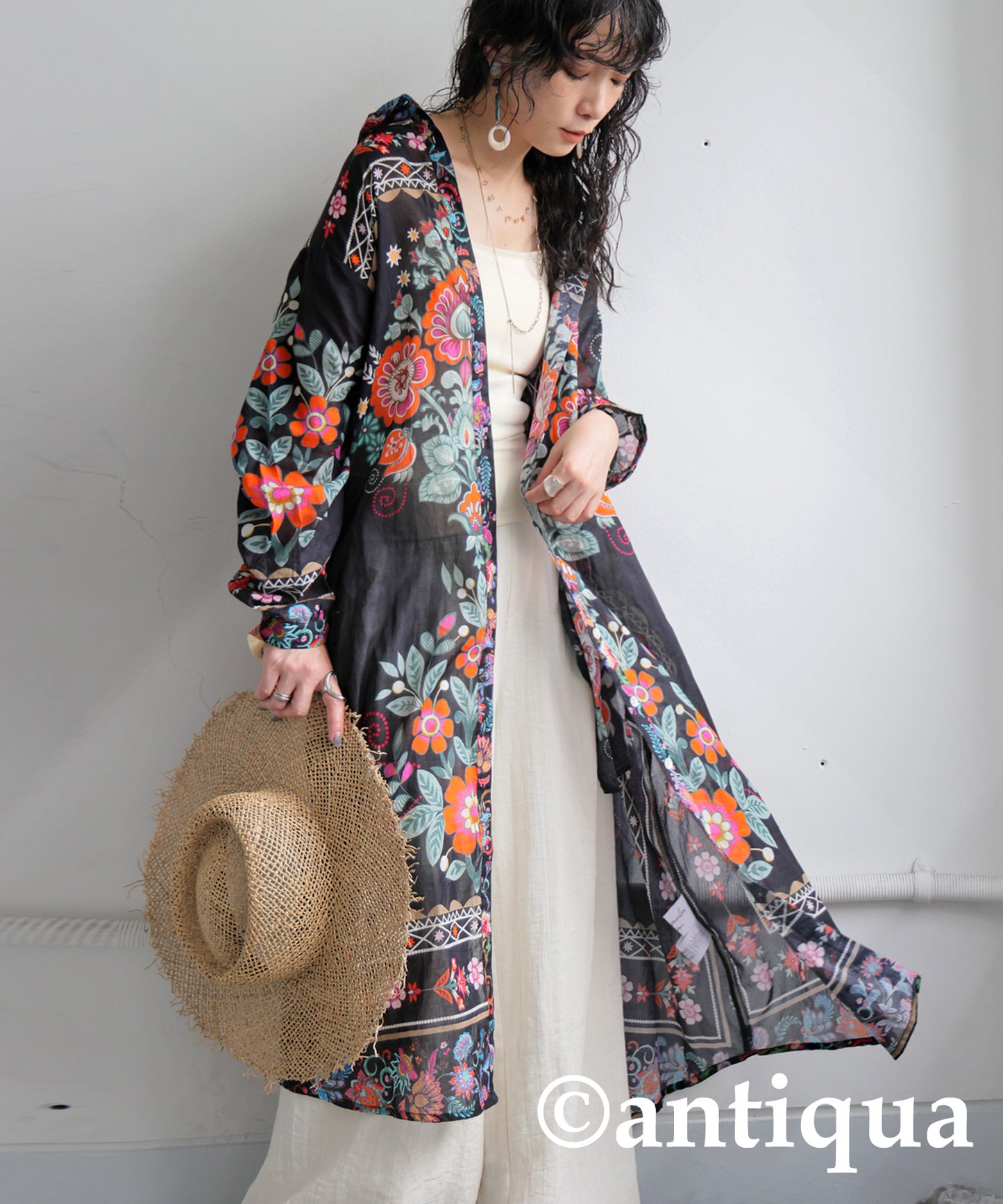 Ladies Floral Print Shirt Dress