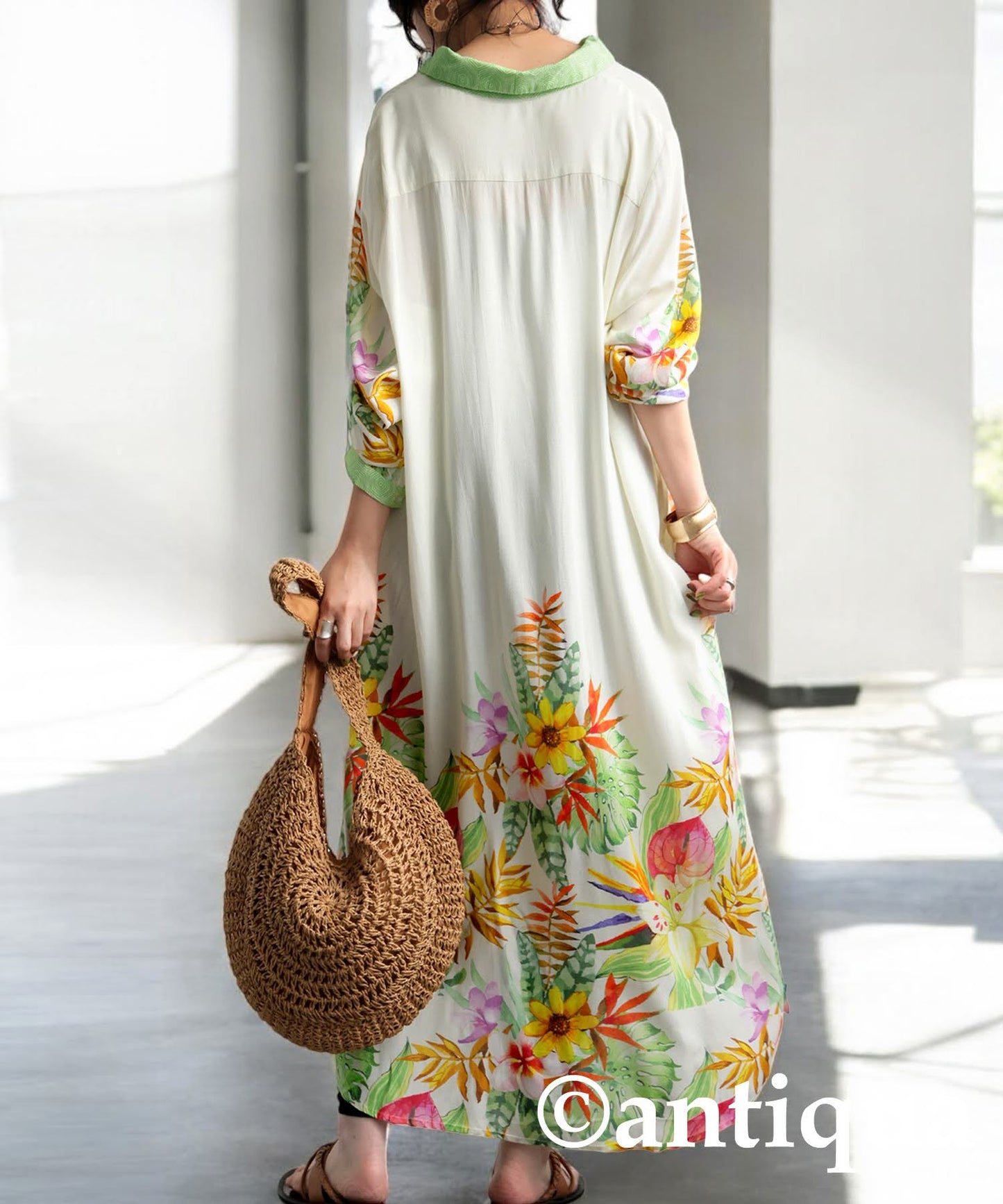 Botanical Shirt Dress Ladies