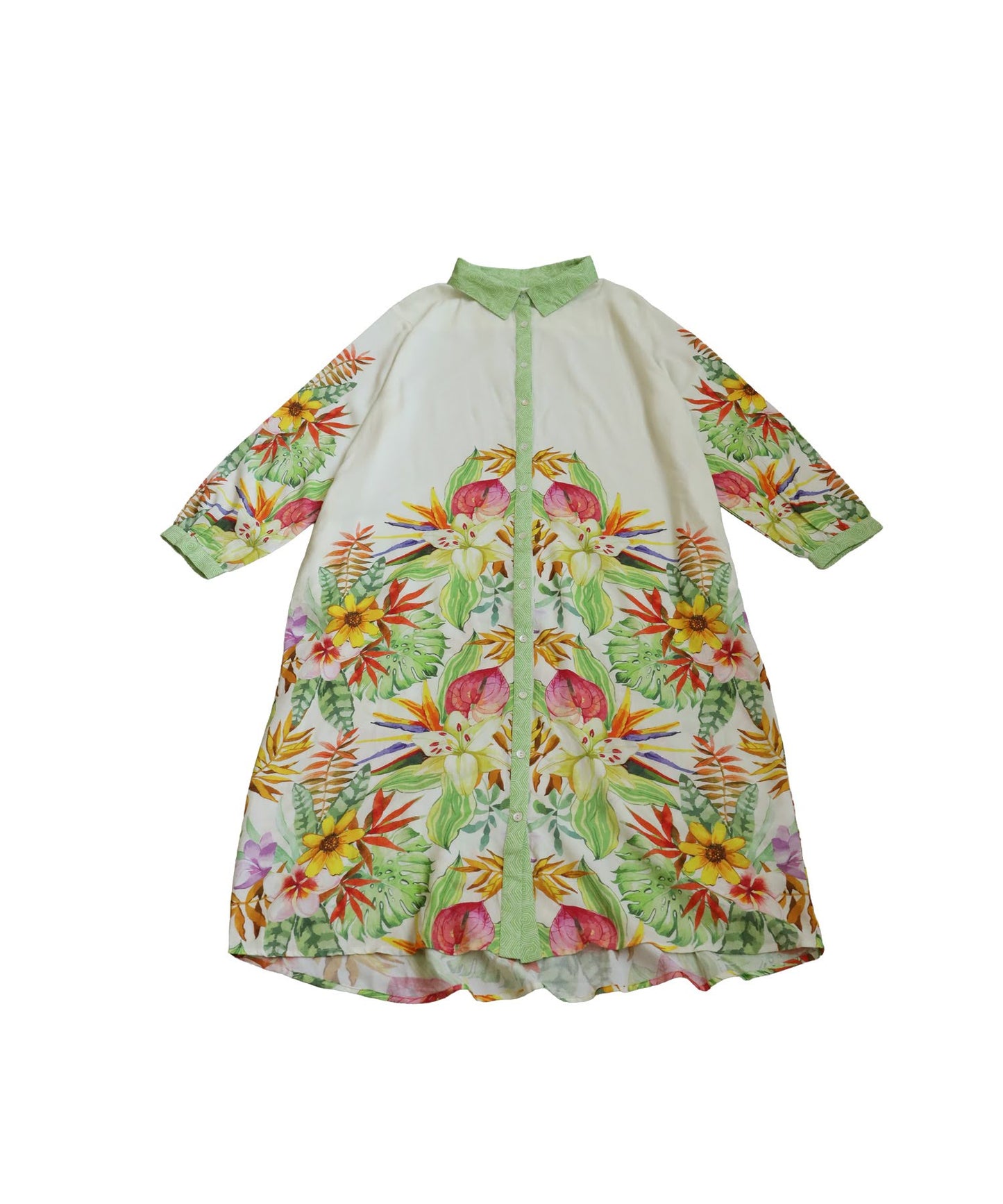 Botanical Shirt Dress Ladies