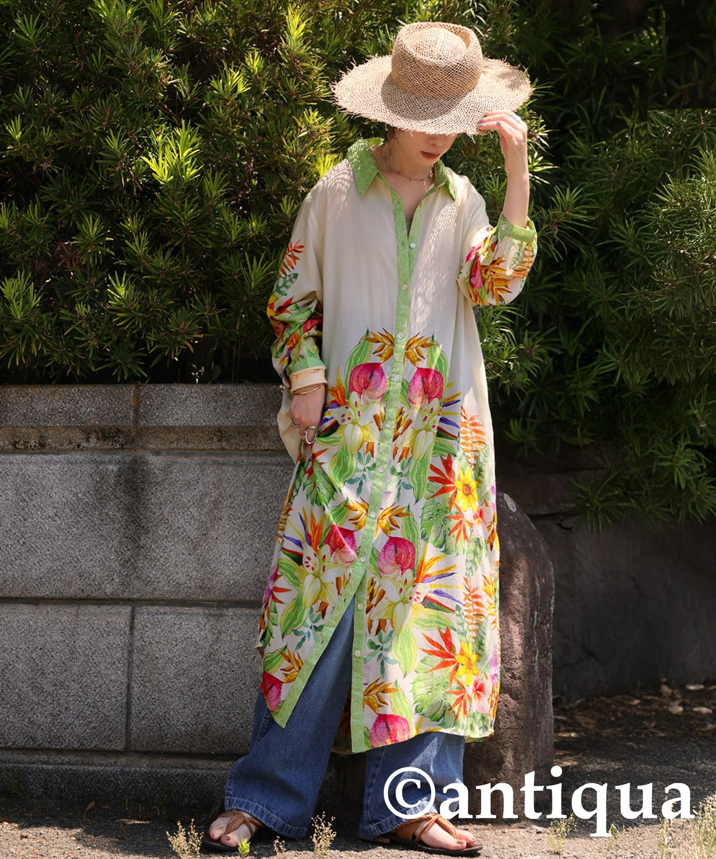 Botanical Shirt Dress Ladies