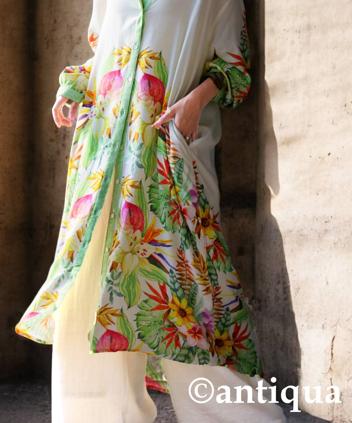 Botanical Shirt Dress Ladies