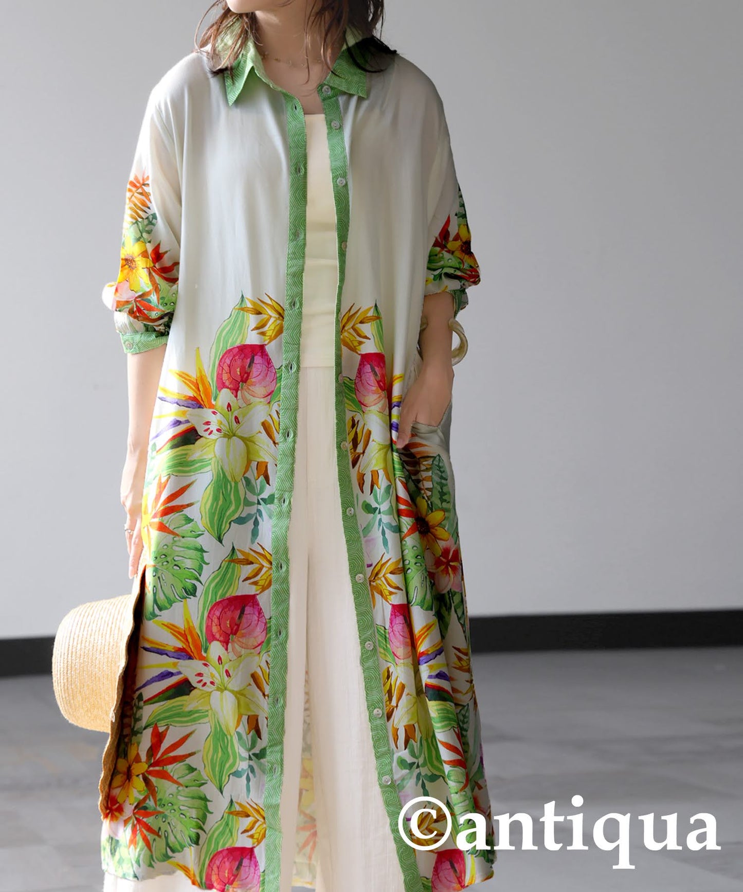 Botanical Shirt Dress Ladies
