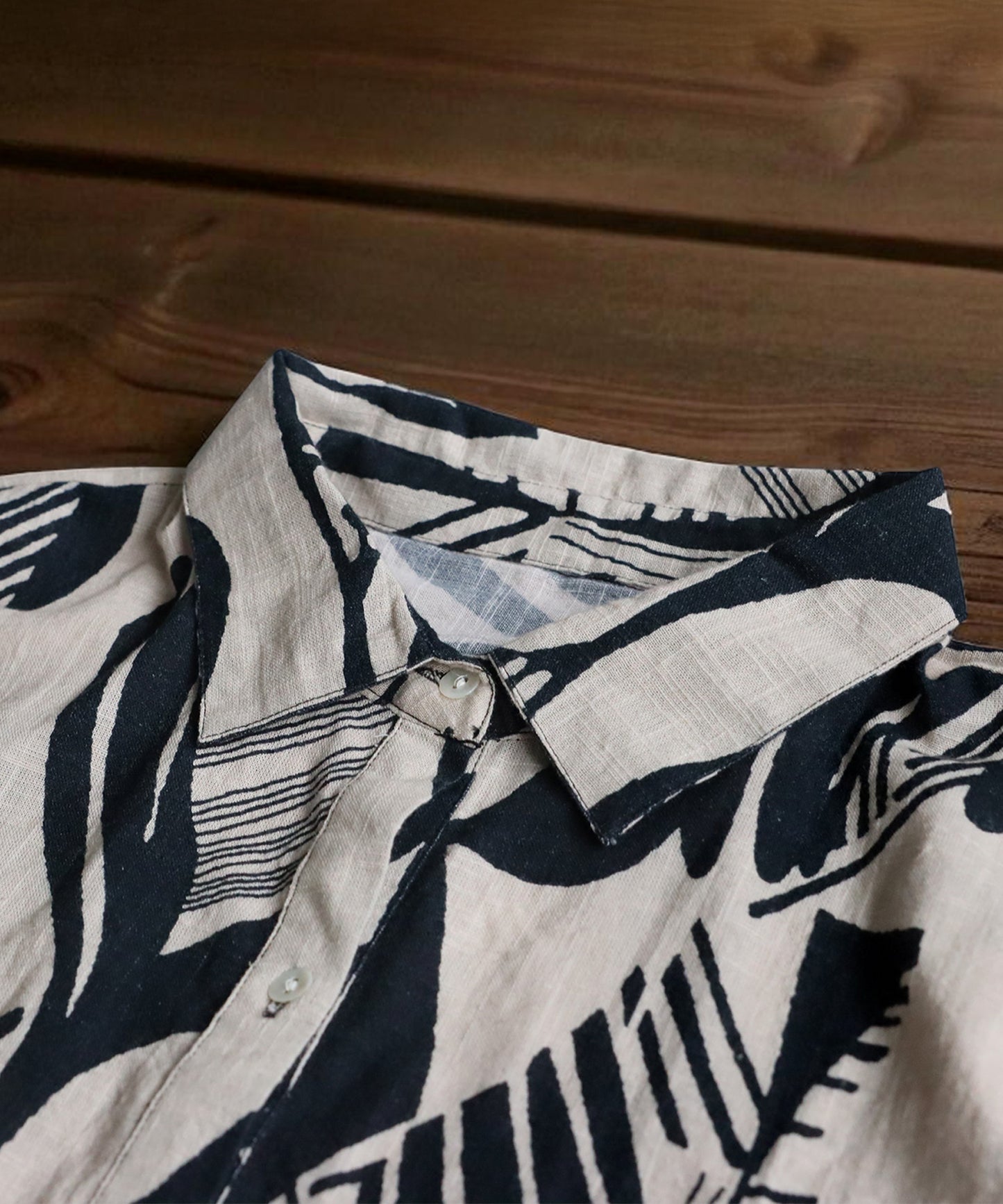 Ladies Monotone Pattern Shirt Dress